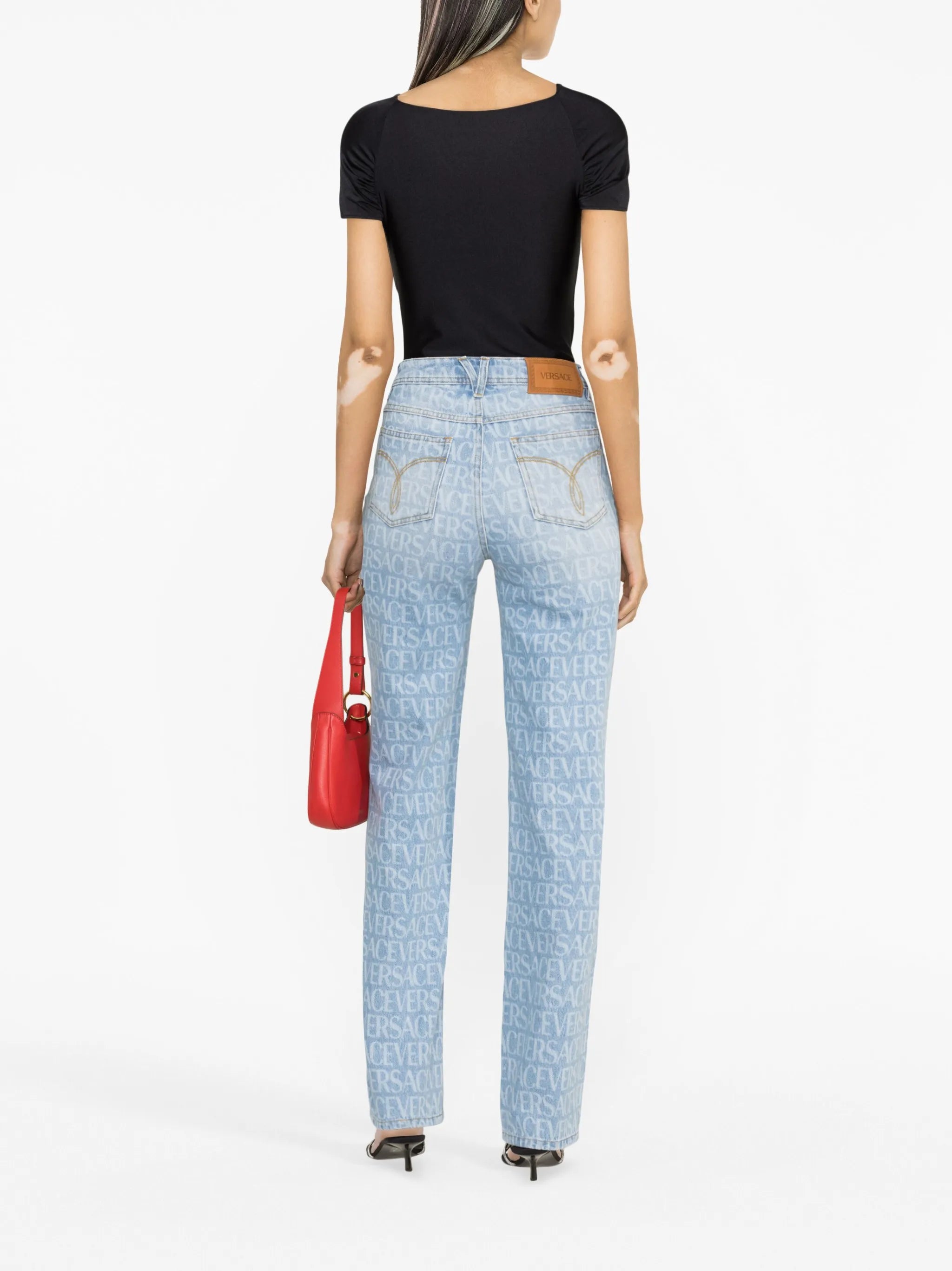Versace Allover straight-leg jeans