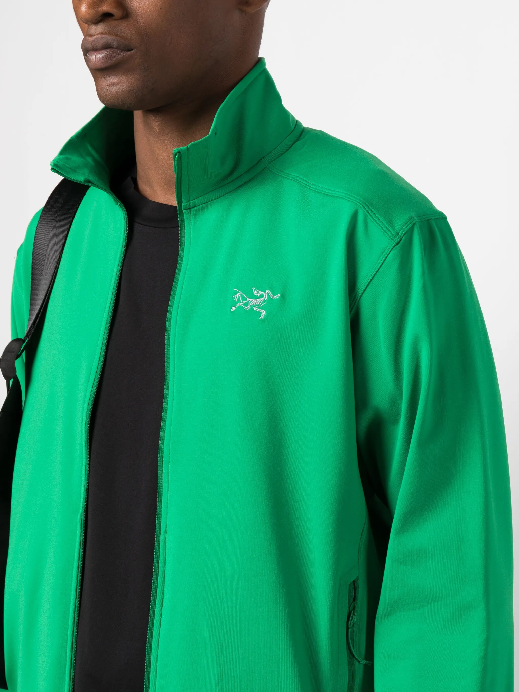 Kyanite logo-embroidered jacket