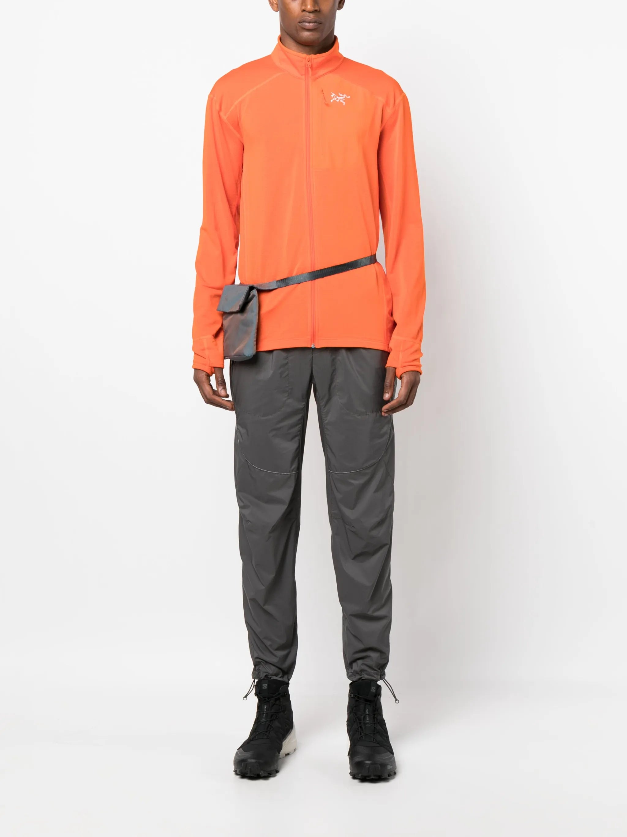Delta high-neck zip-up jacket
