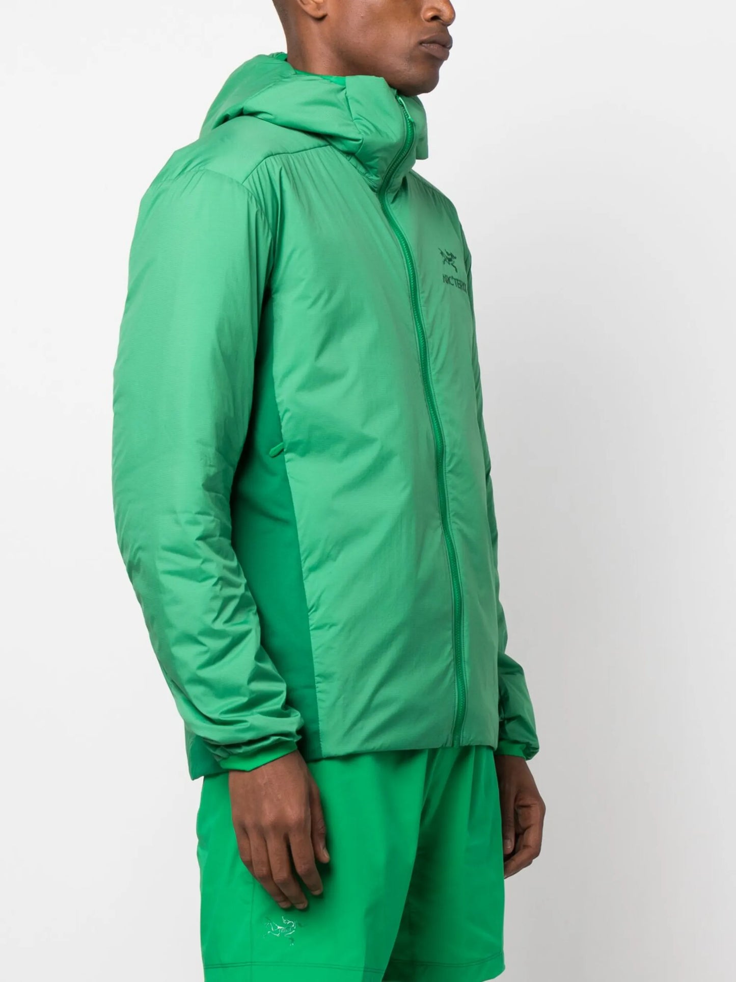 Atom logo-embroidered hooded jacket