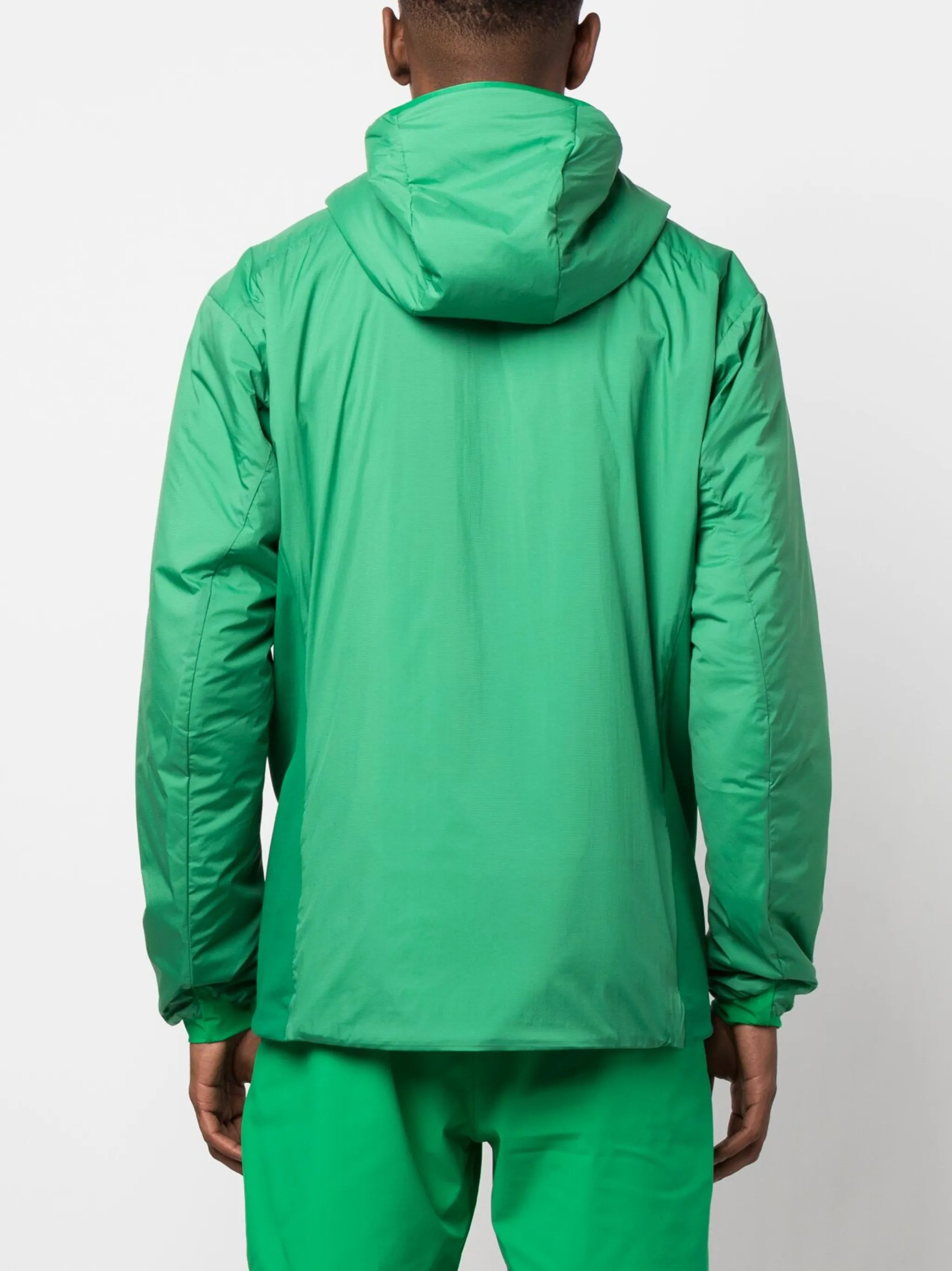 Atom logo-embroidered hooded jacket