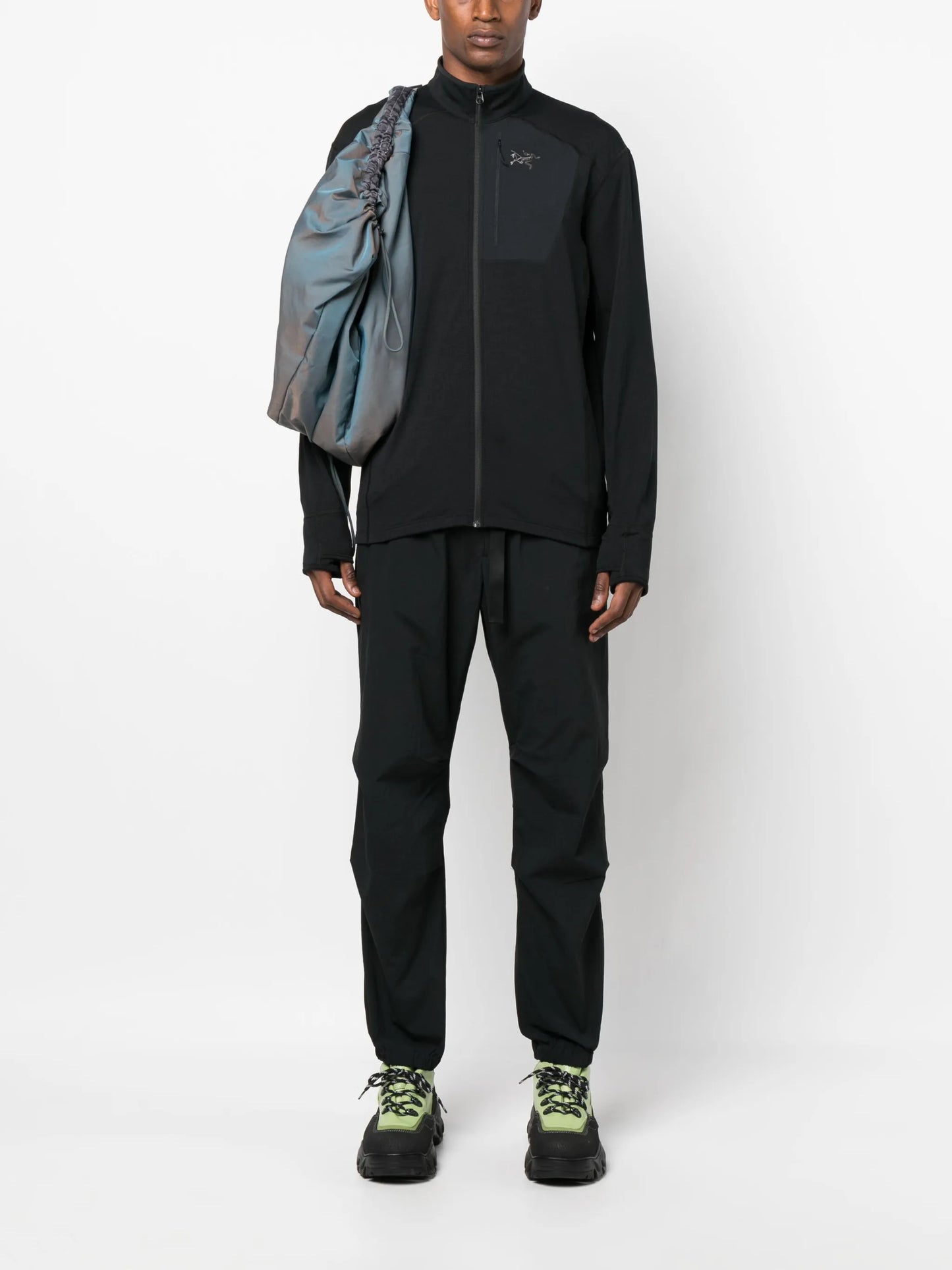 Delta high-neck zip-up jacket