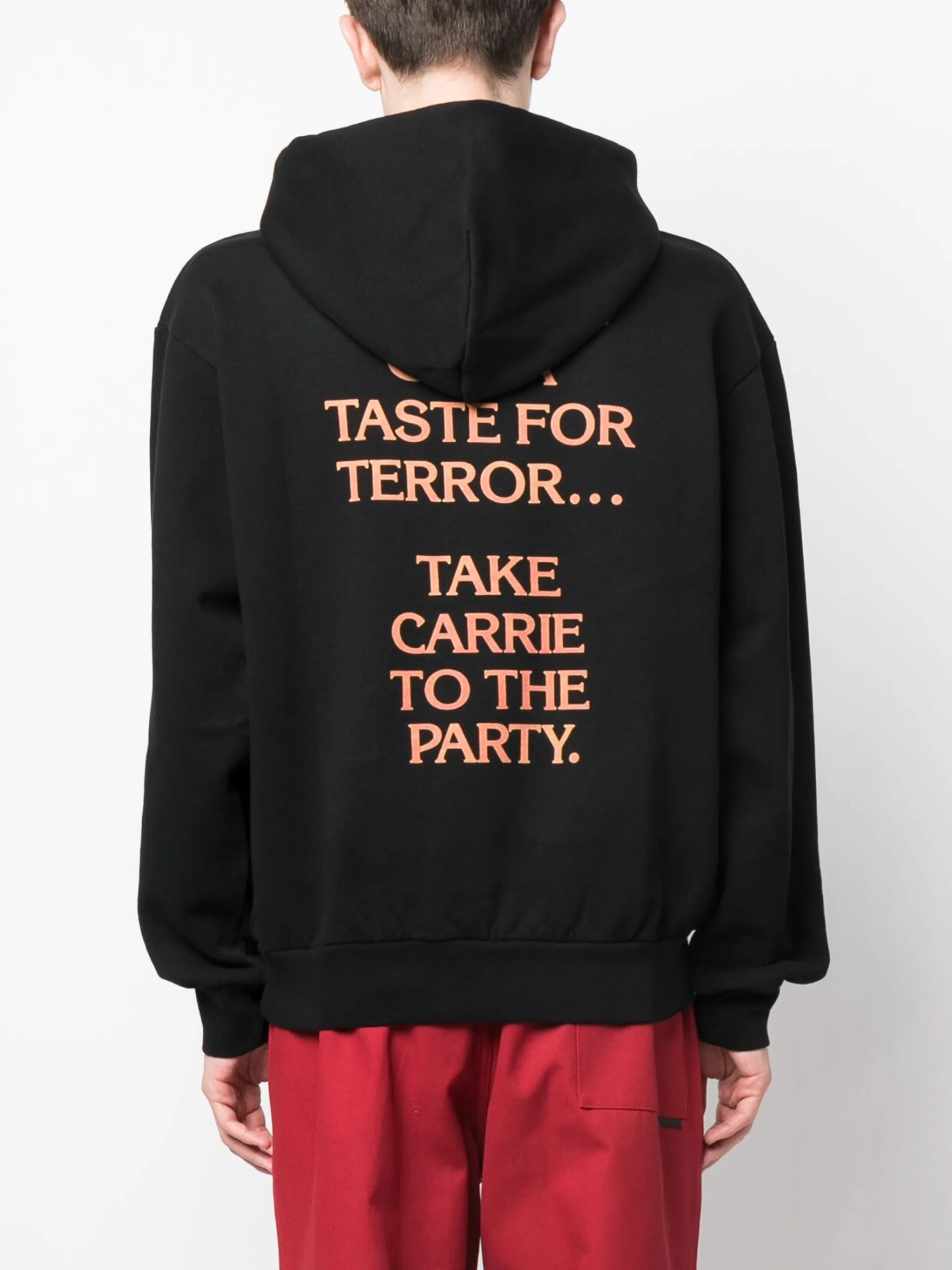 graphic-print cotton hoodie