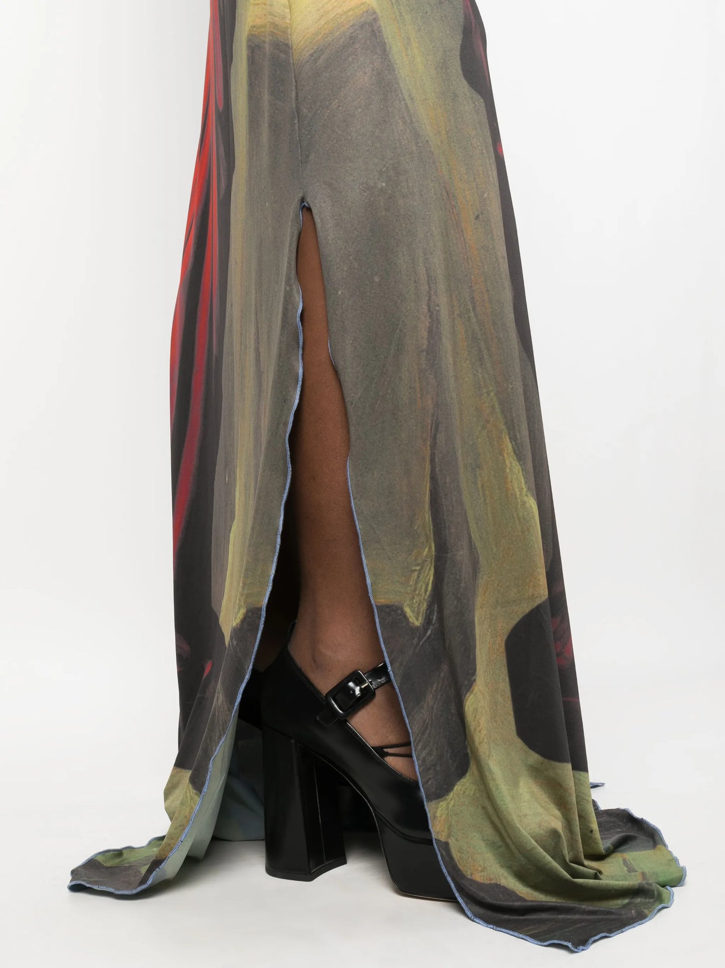 Scales body-print long dress