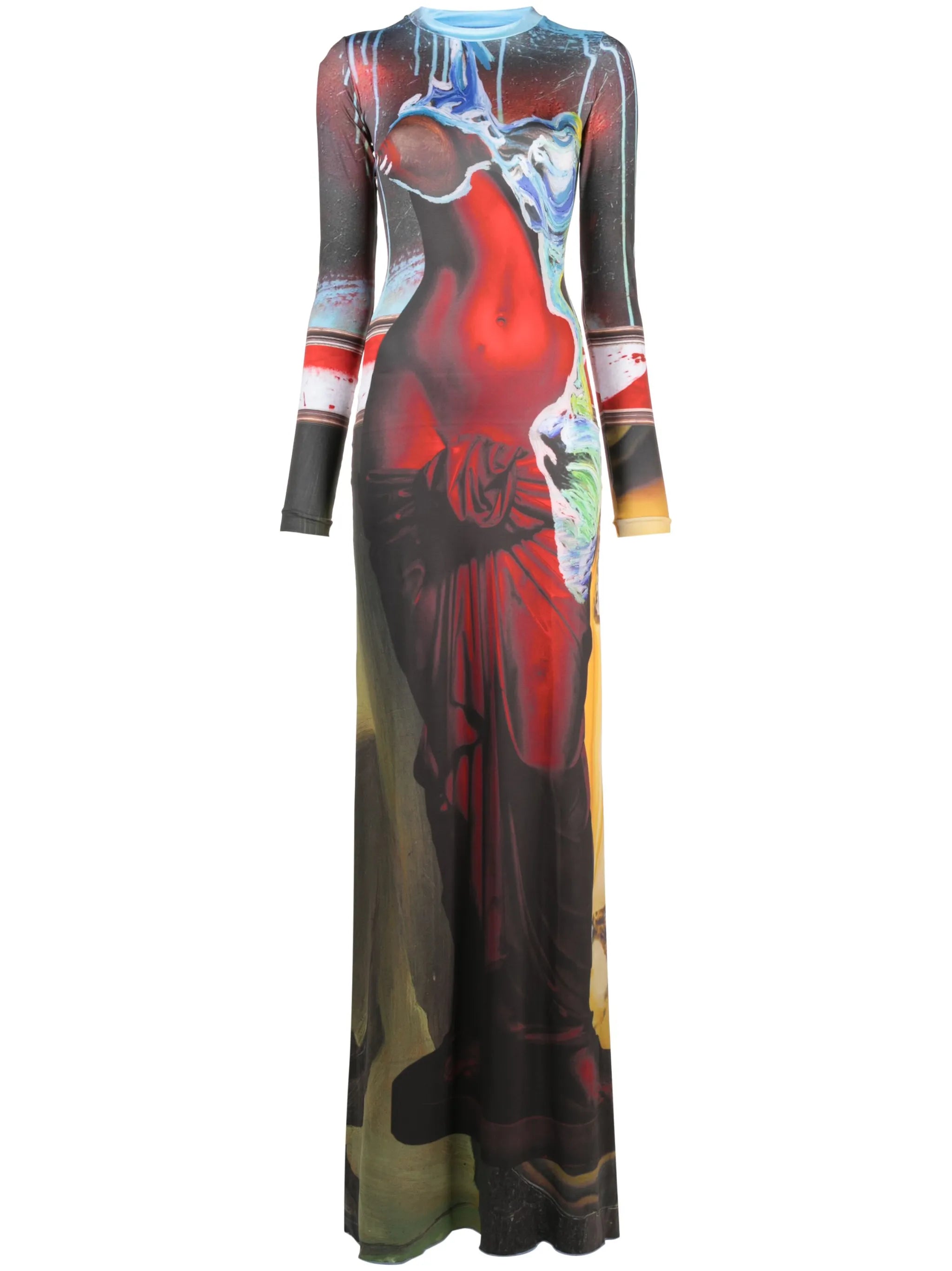 Scales body-print long dress