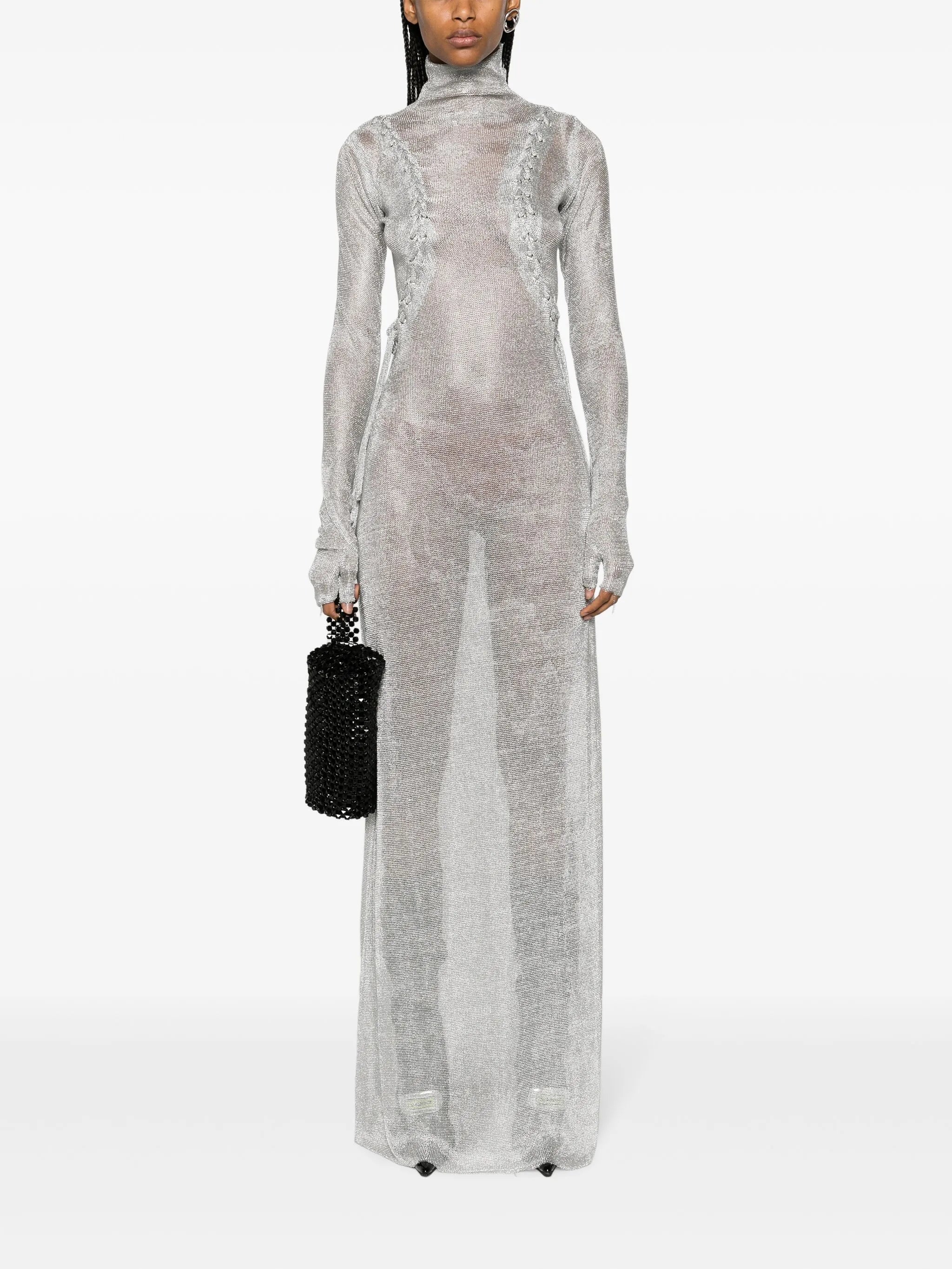 Armour fine-knit maxi dress
