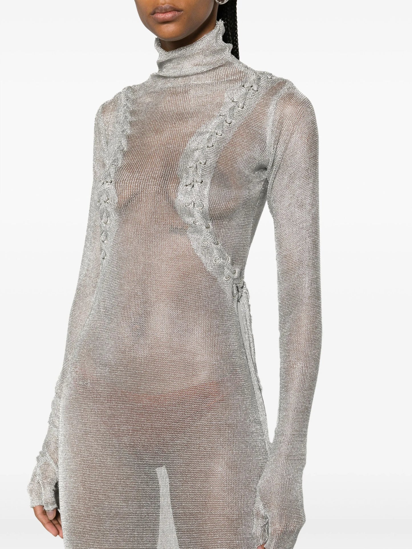 Armour fine-knit maxi dress