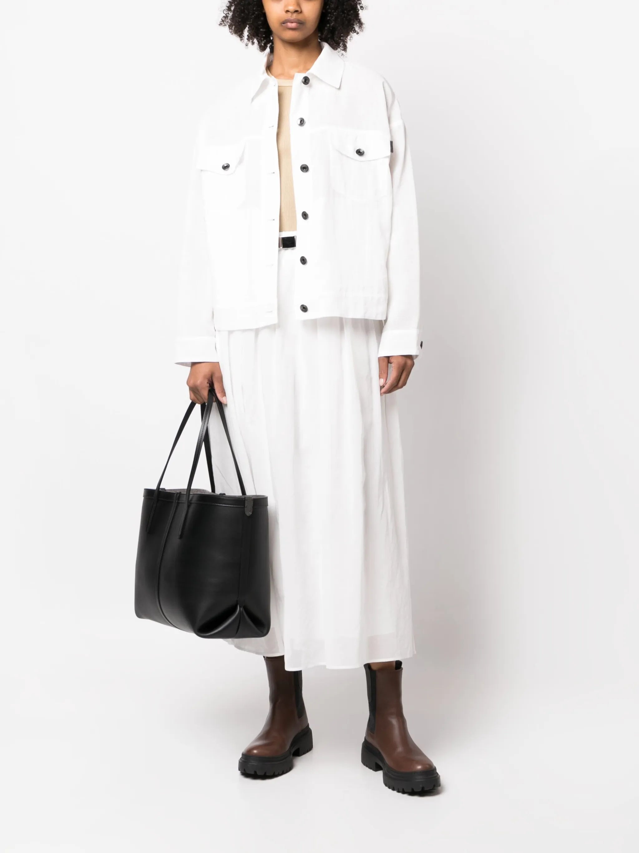 large panelled tote bag