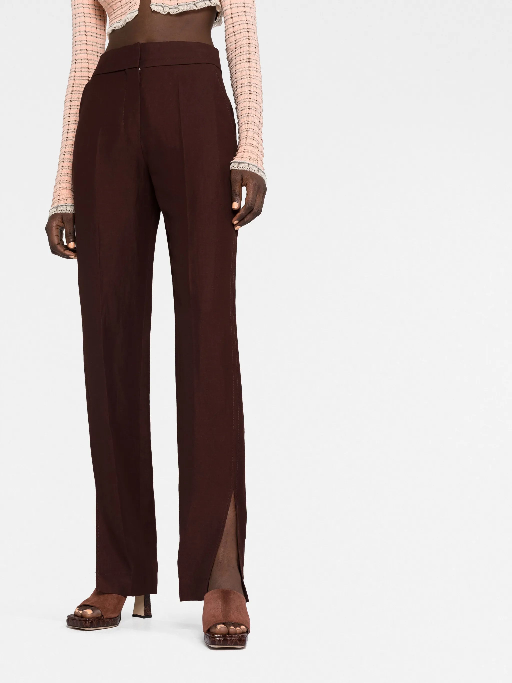 Le Tibau side-slit trousers