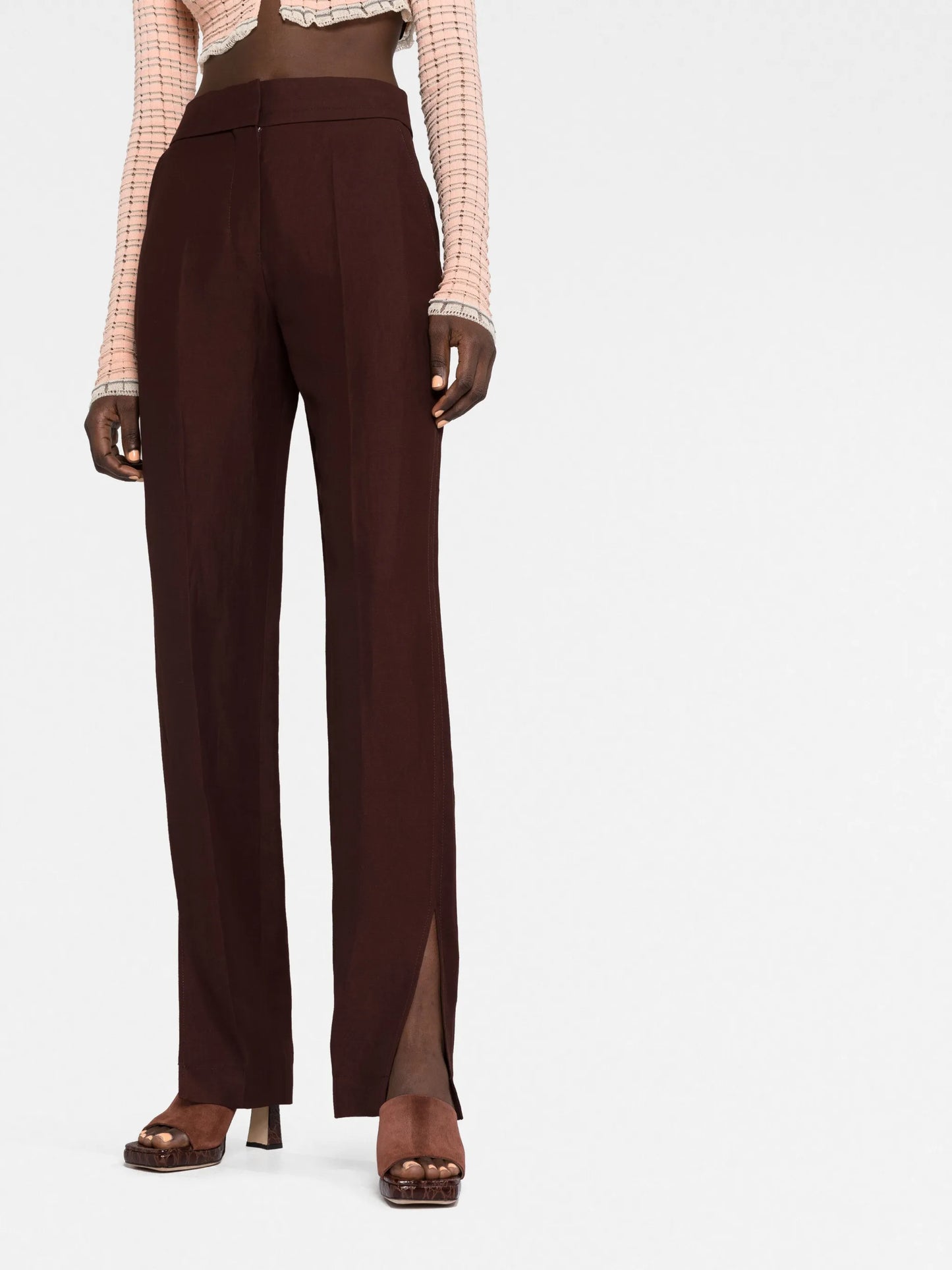 Le Tibau side-slit trousers