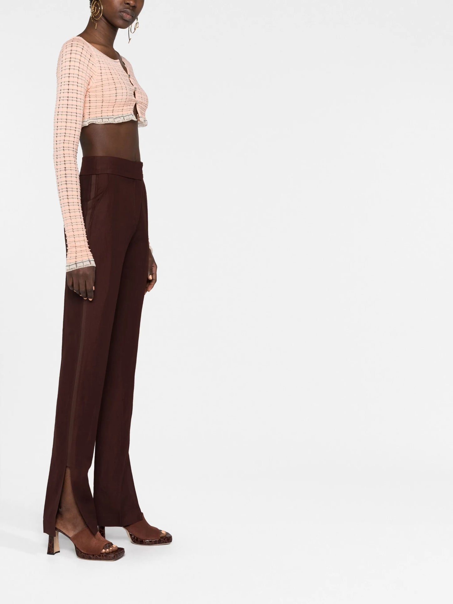 Le Tibau side-slit trousers