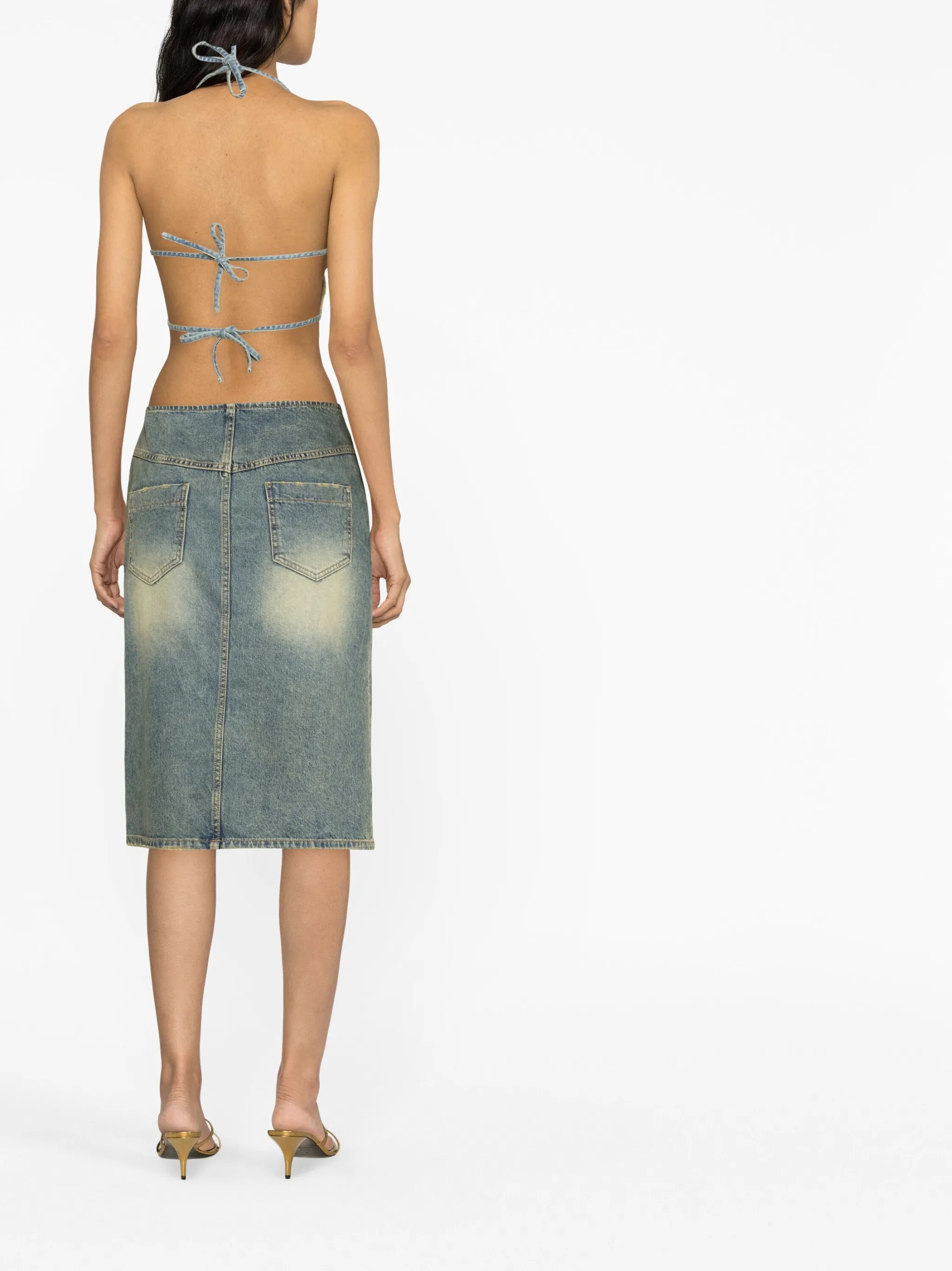 stud-embellished butterfly top