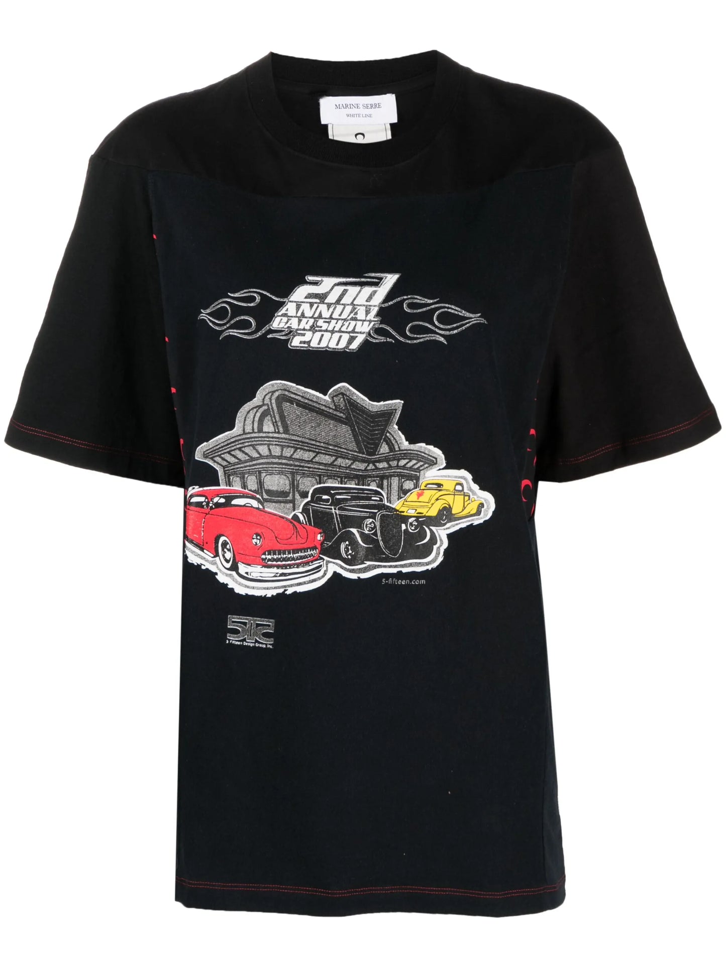 Moon-panel printed T-shirt