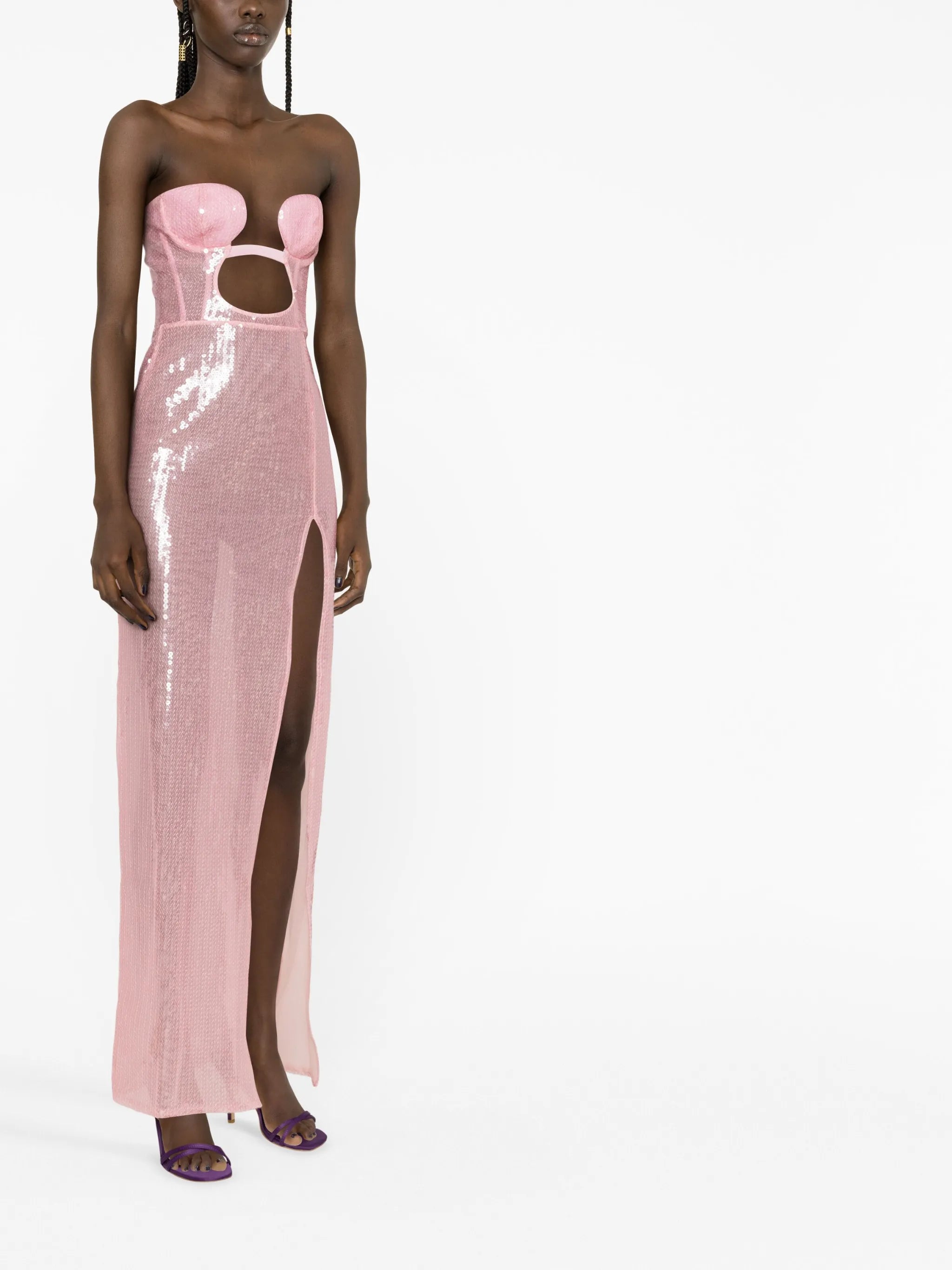 cutout sequinned maxi dress