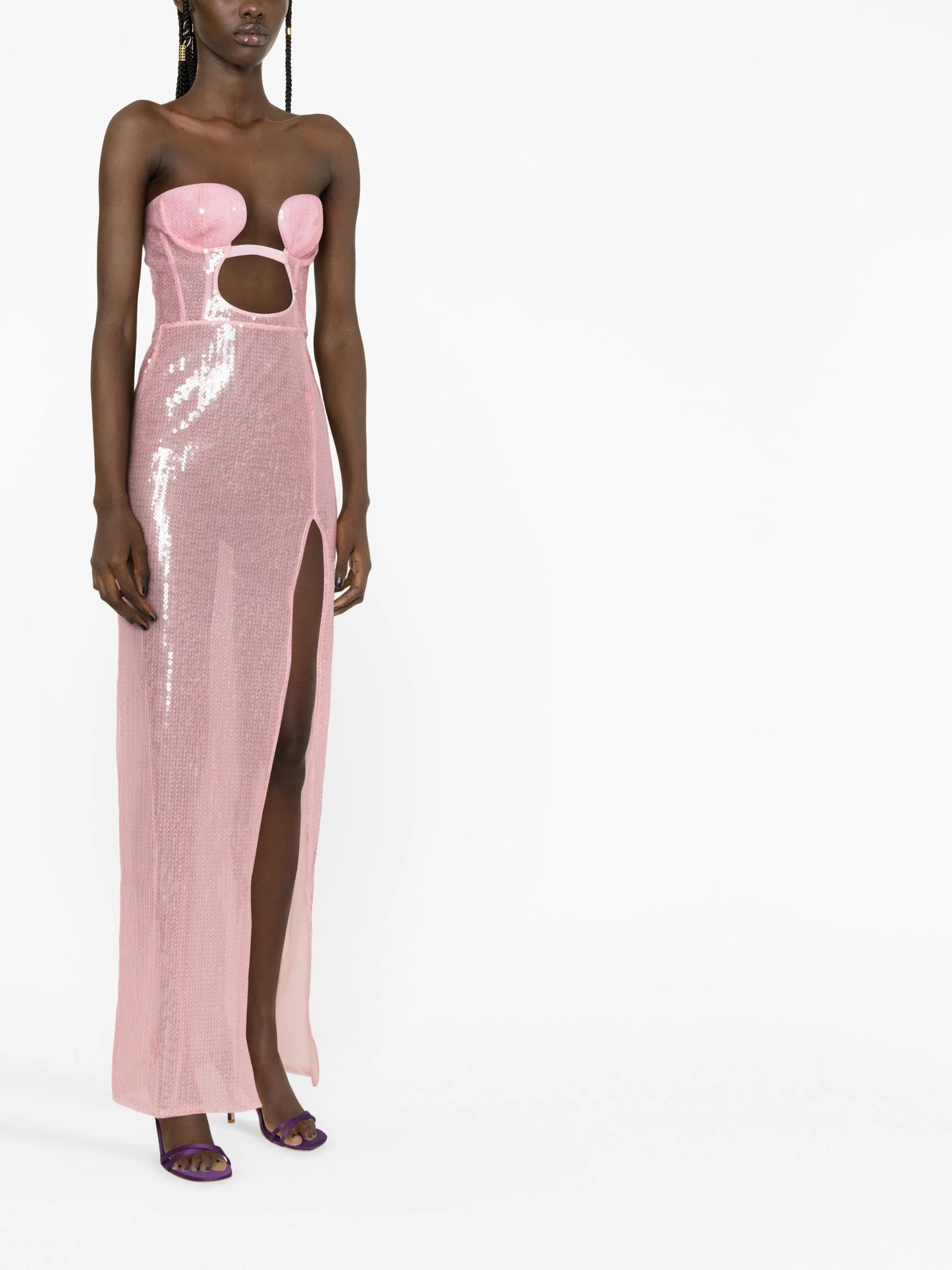 cutout sequinned maxi dress