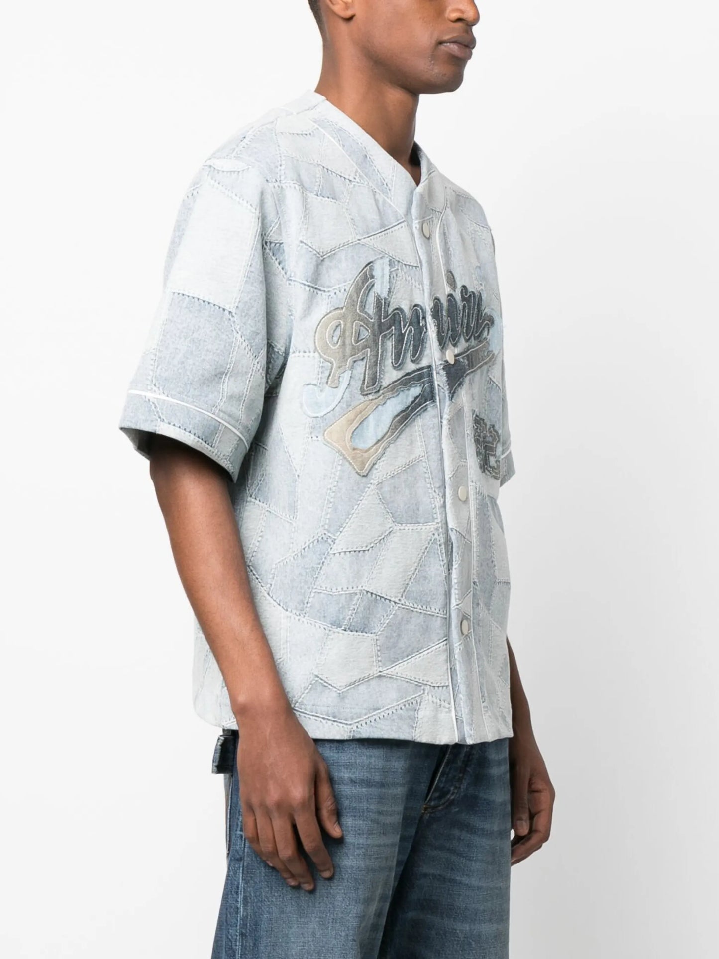 patchwork baseball shirt