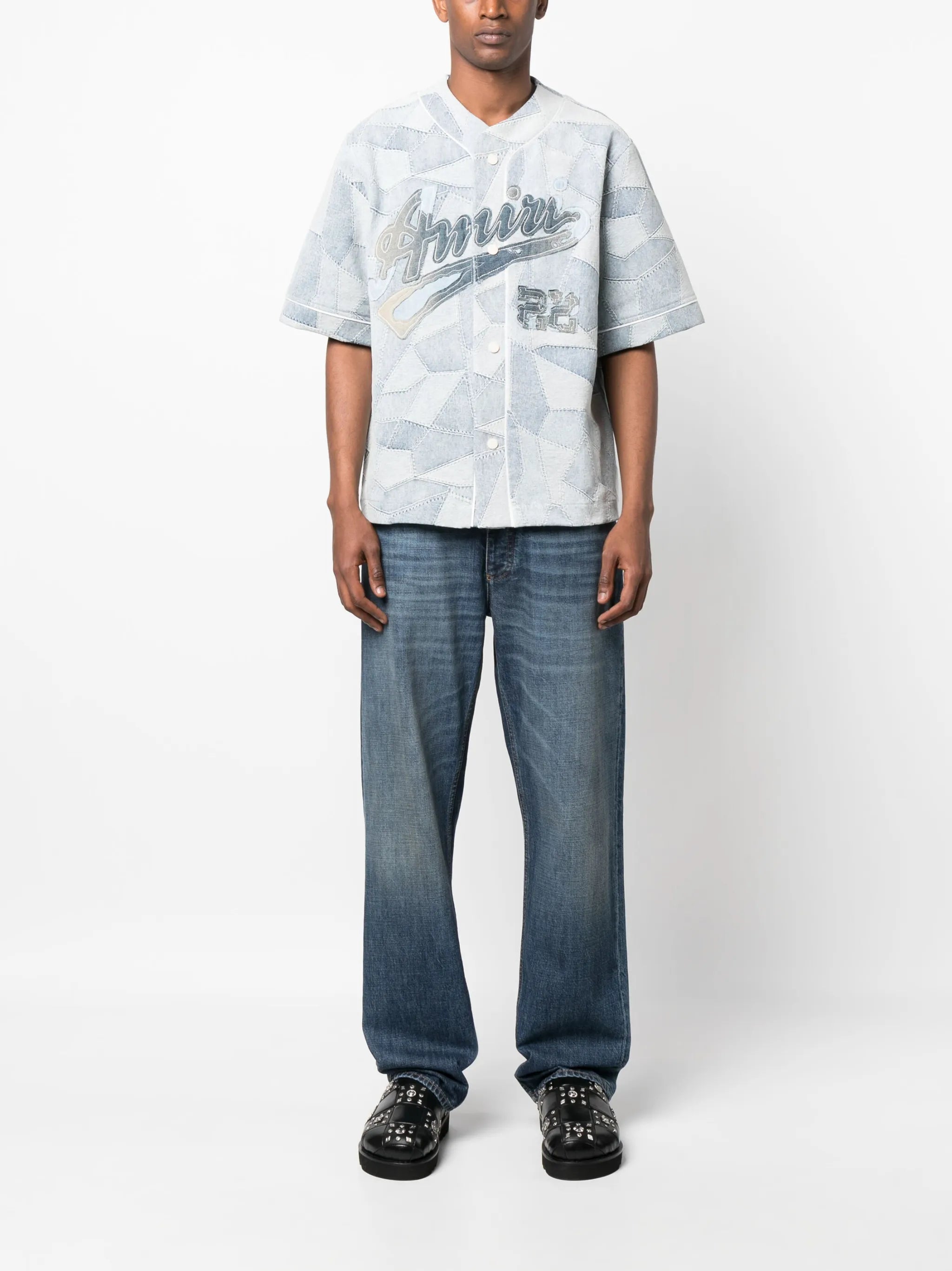 patchwork baseball shirt