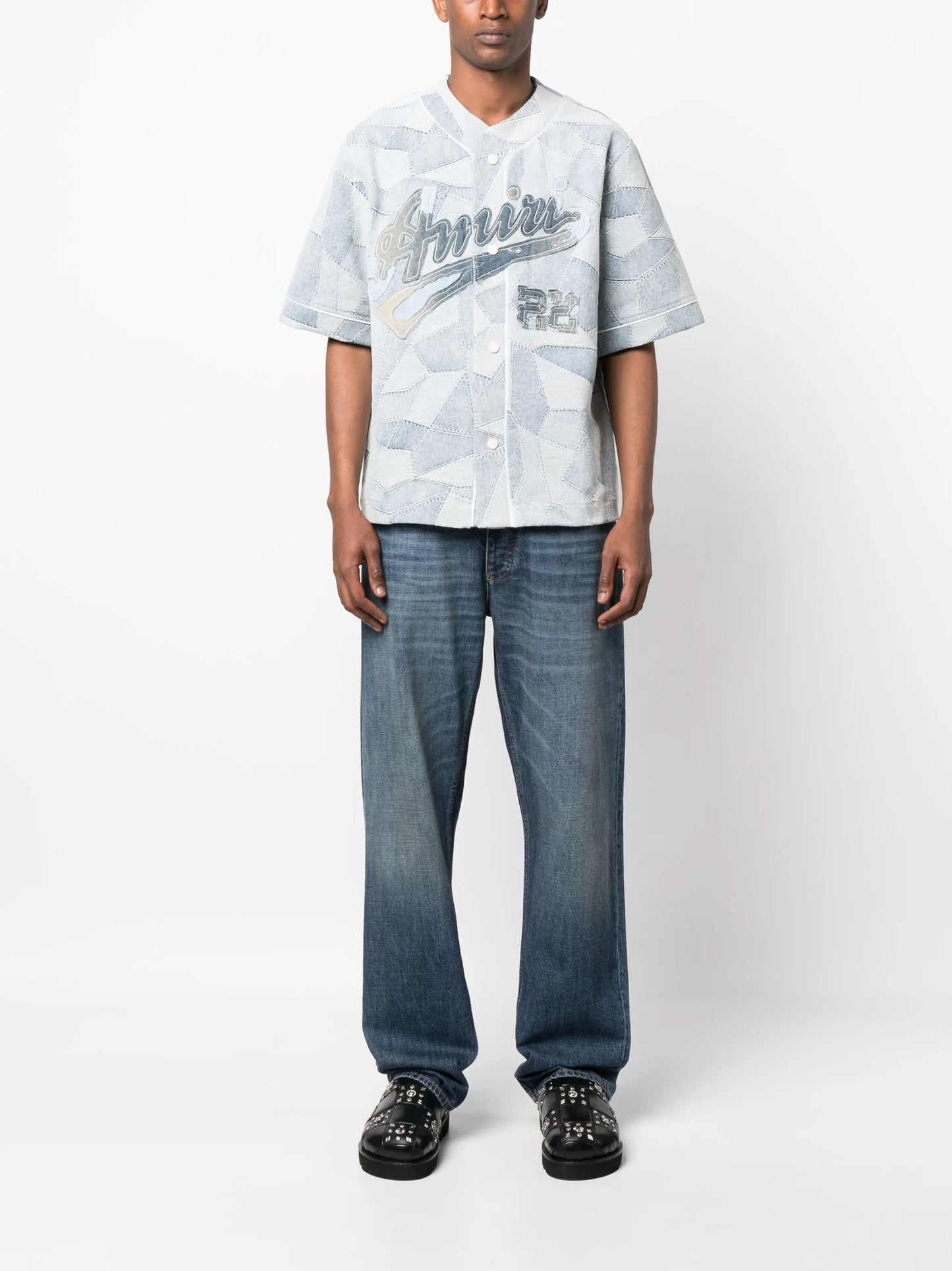 patchwork baseball shirt