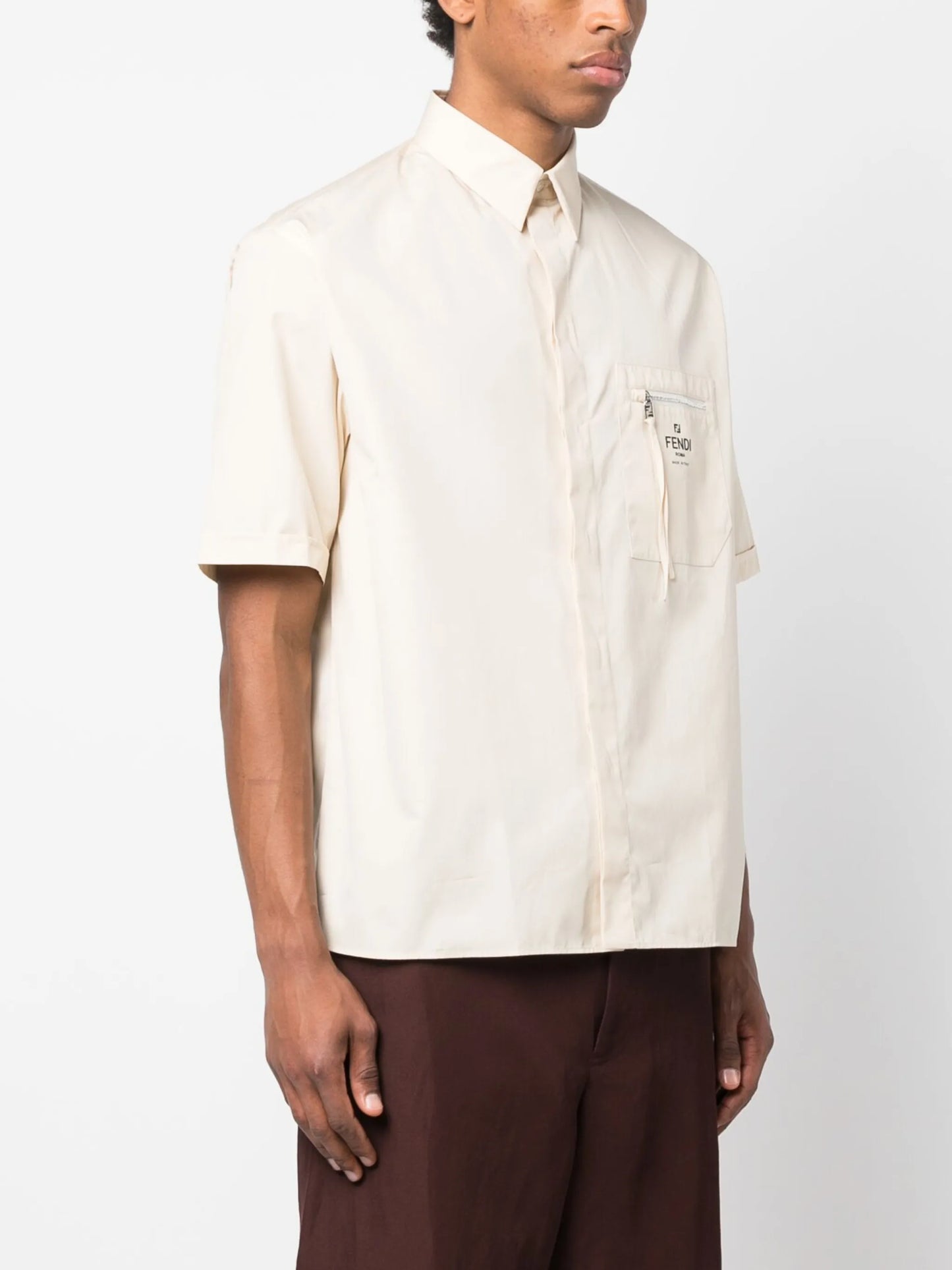 short-sleeve cotton shirt