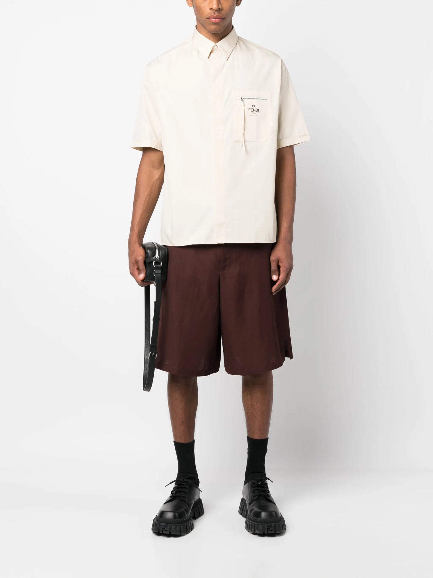 short-sleeve cotton shirt