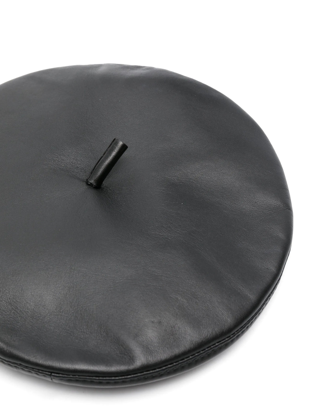 leather beret hat