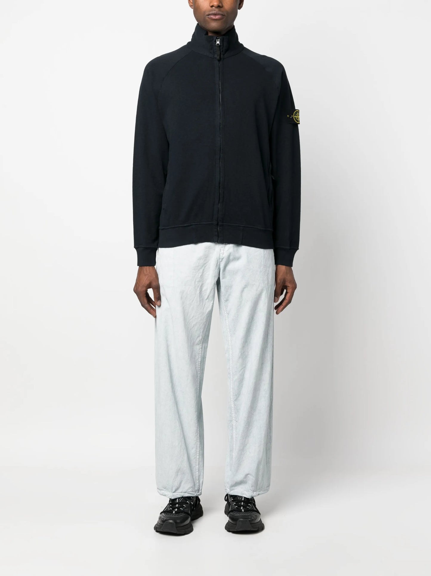 straight-leg cotton trousers