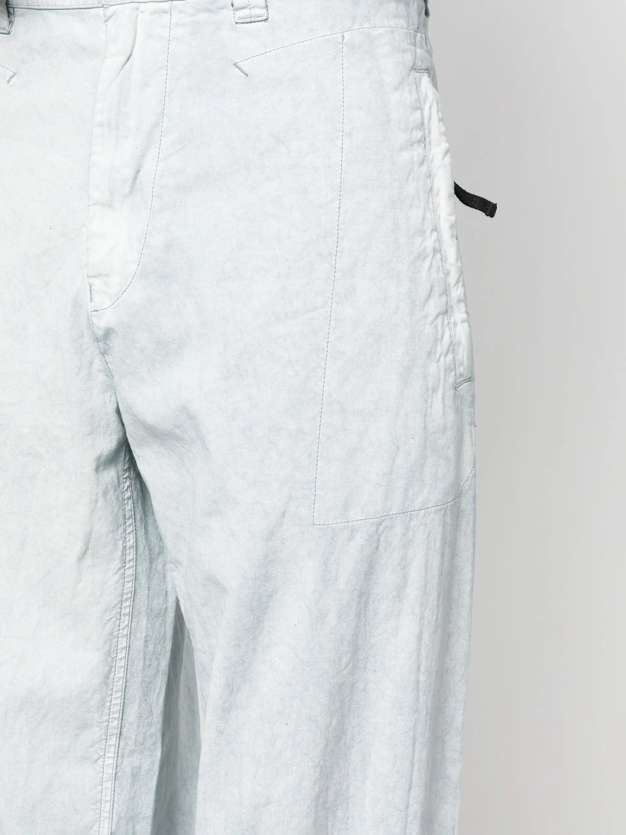 straight-leg cotton trousers