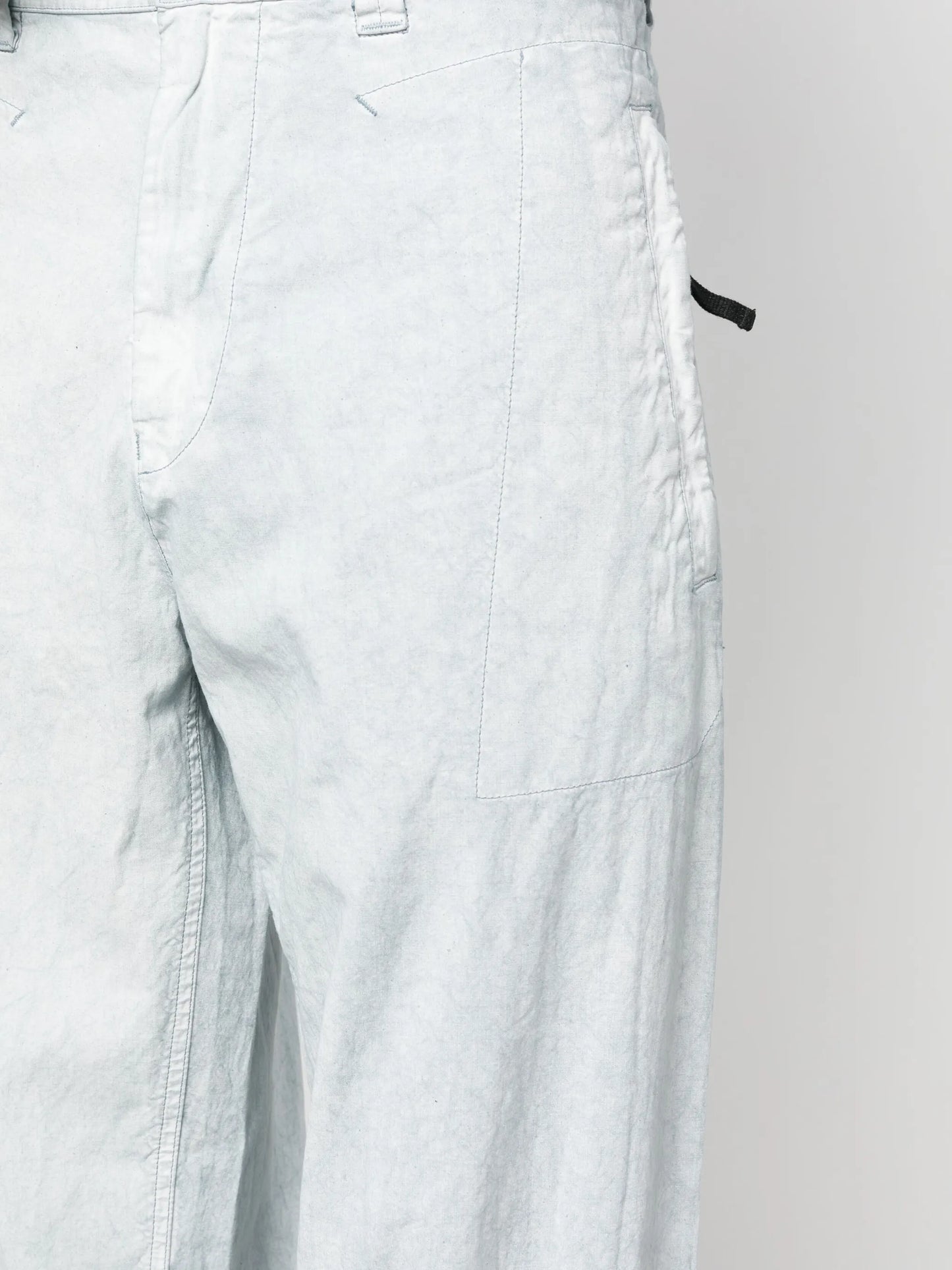 straight-leg cotton trousers