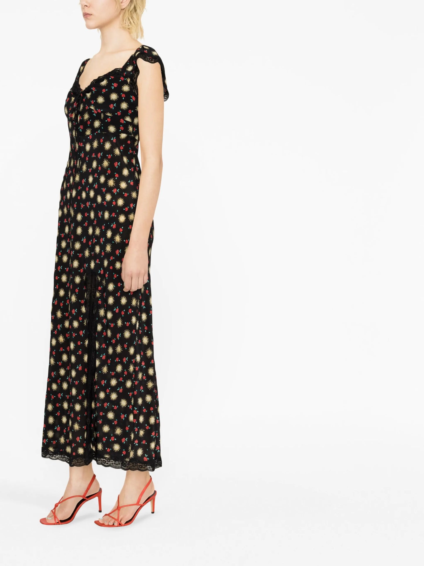 Amala floral-print midi dress
