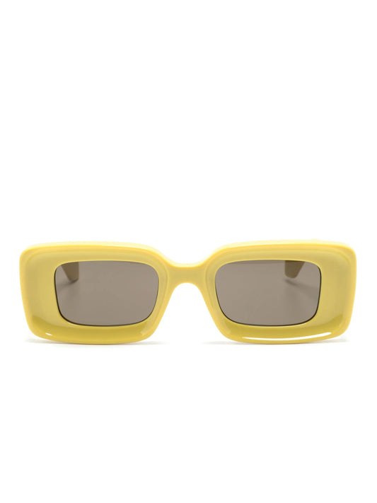 logo-plaque rectangle-frame sunglasses
