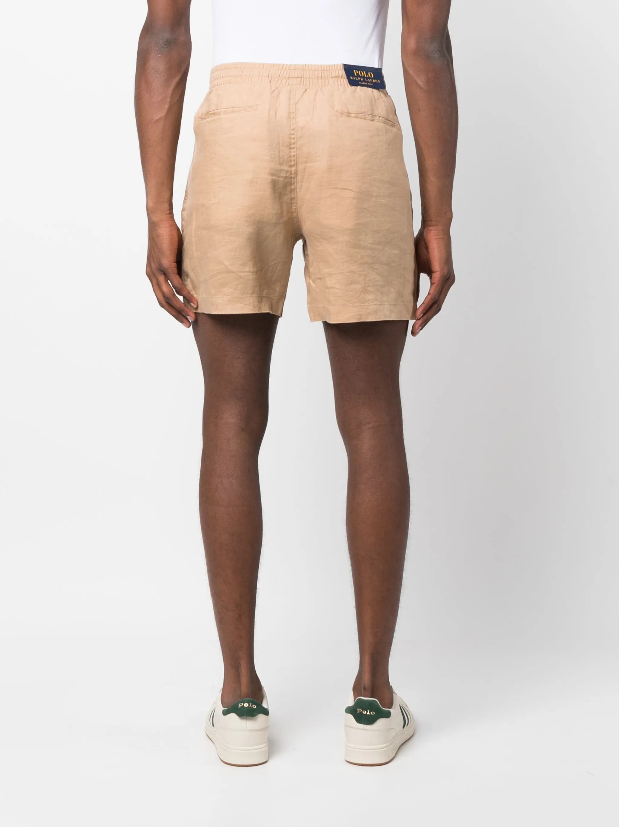 Polo Pony-motif linen shorts
