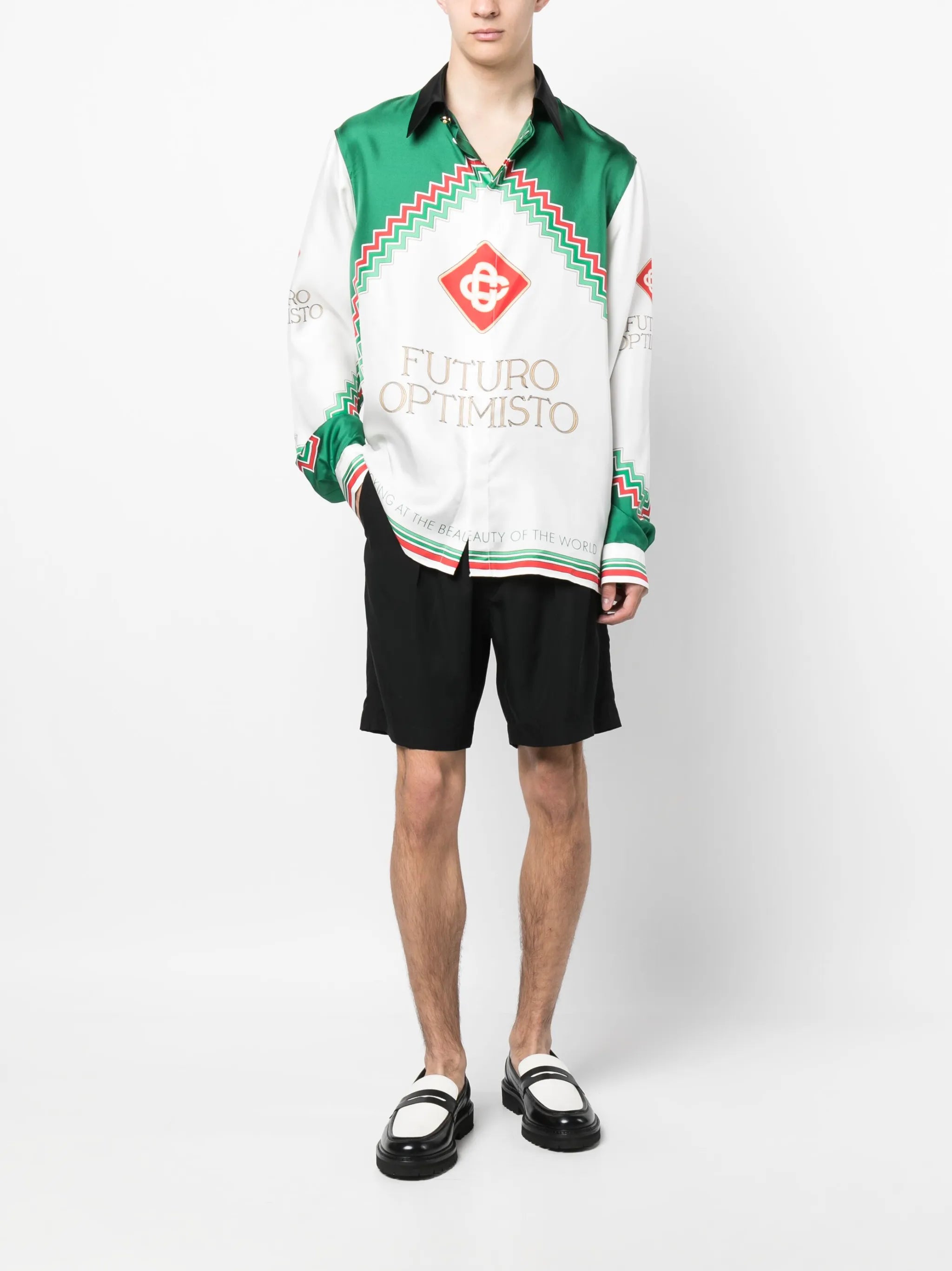 Futuro Optimisto silk shirt