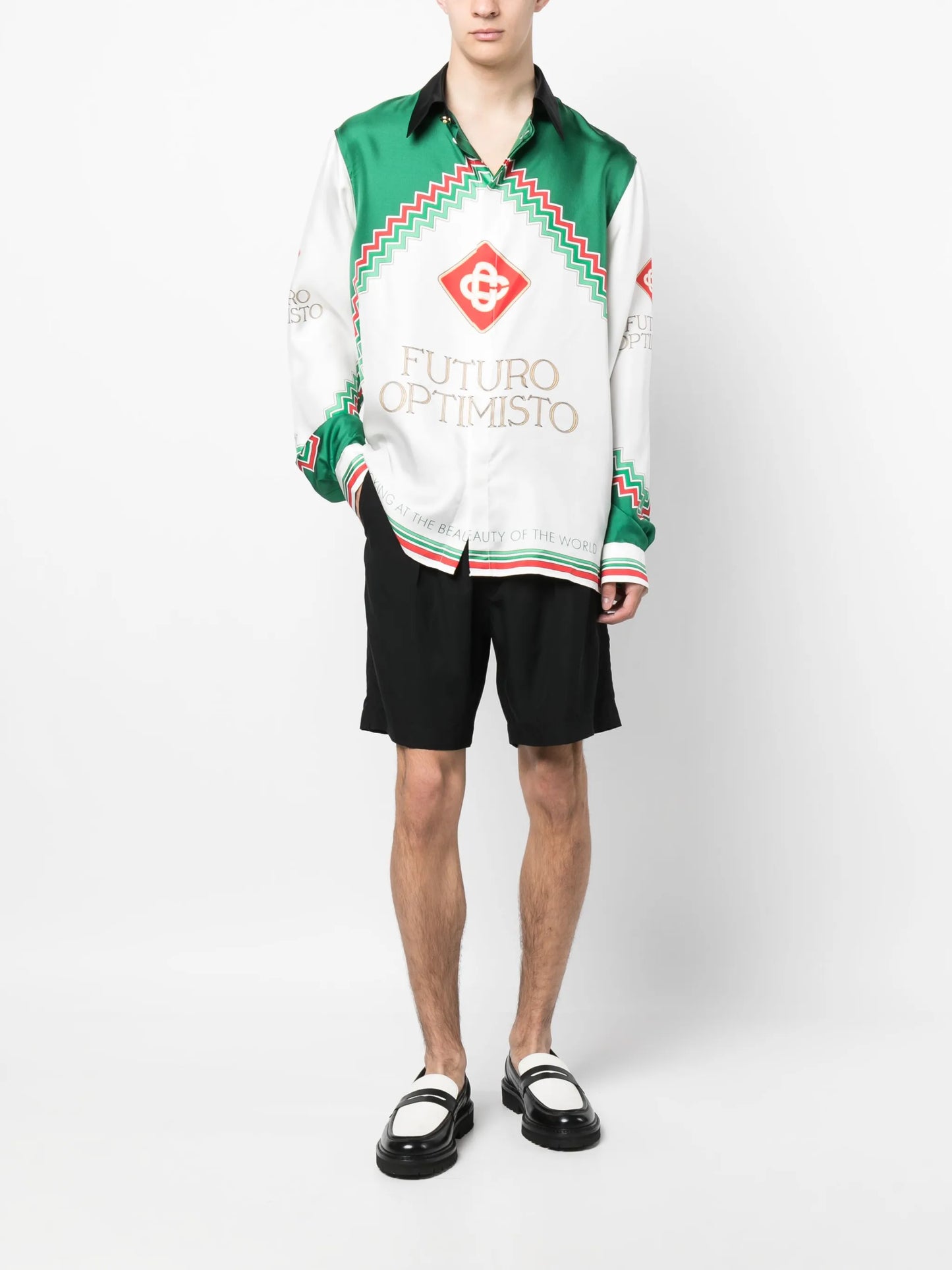 Futuro Optimisto silk shirt