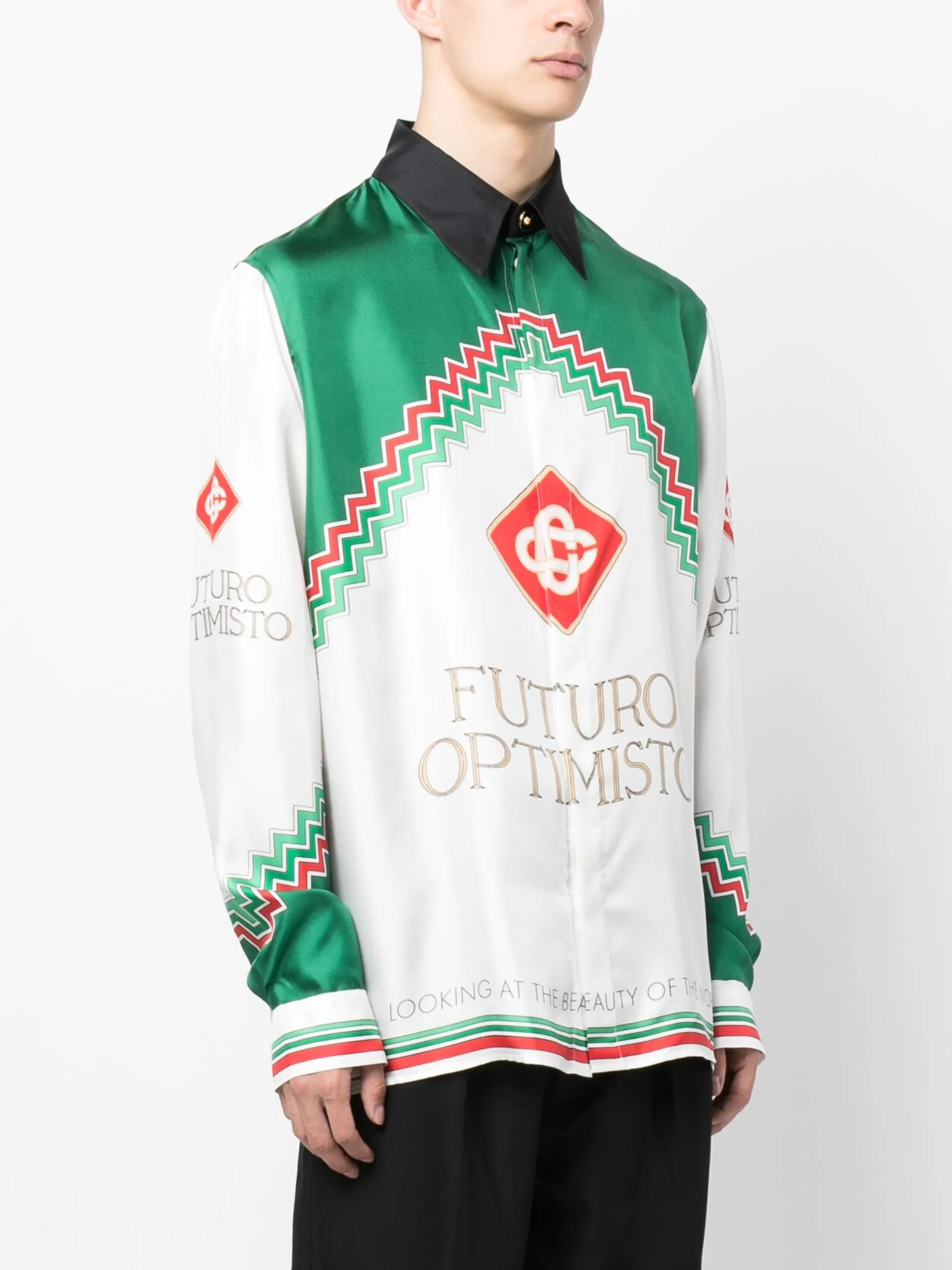 Futuro Optimisto silk shirt