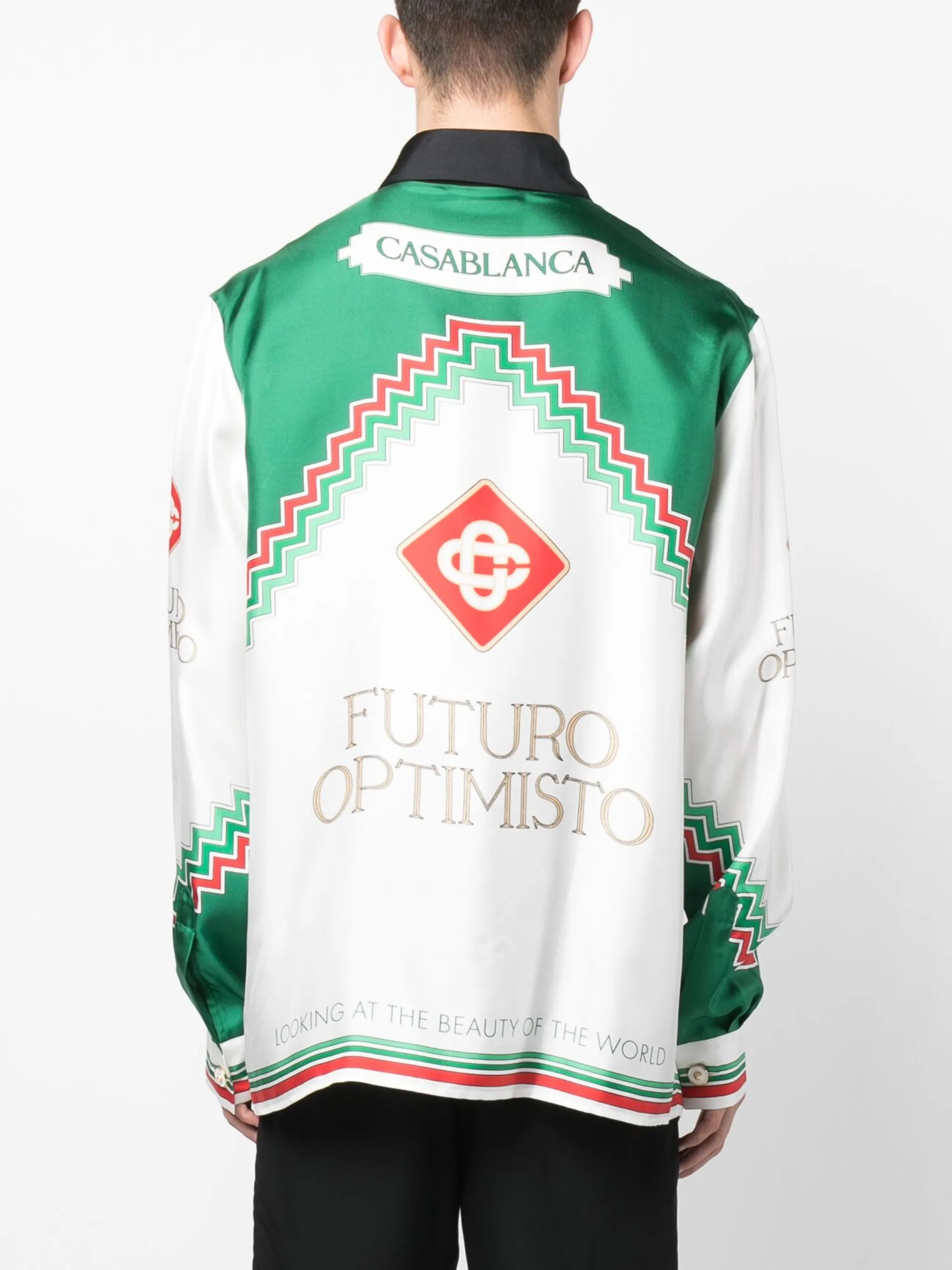 Futuro Optimisto silk shirt