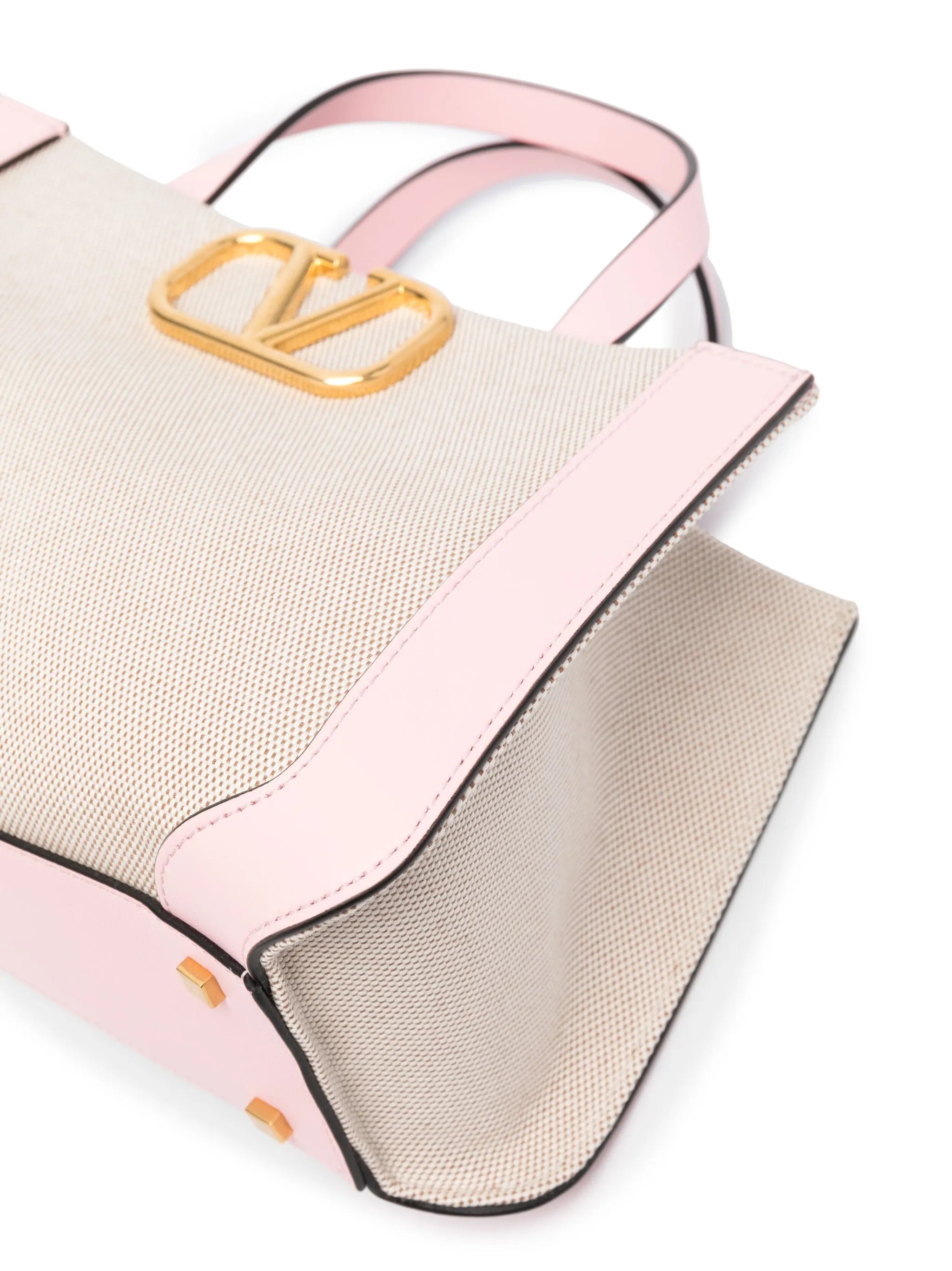 small VLogo Signature canvas tote bag