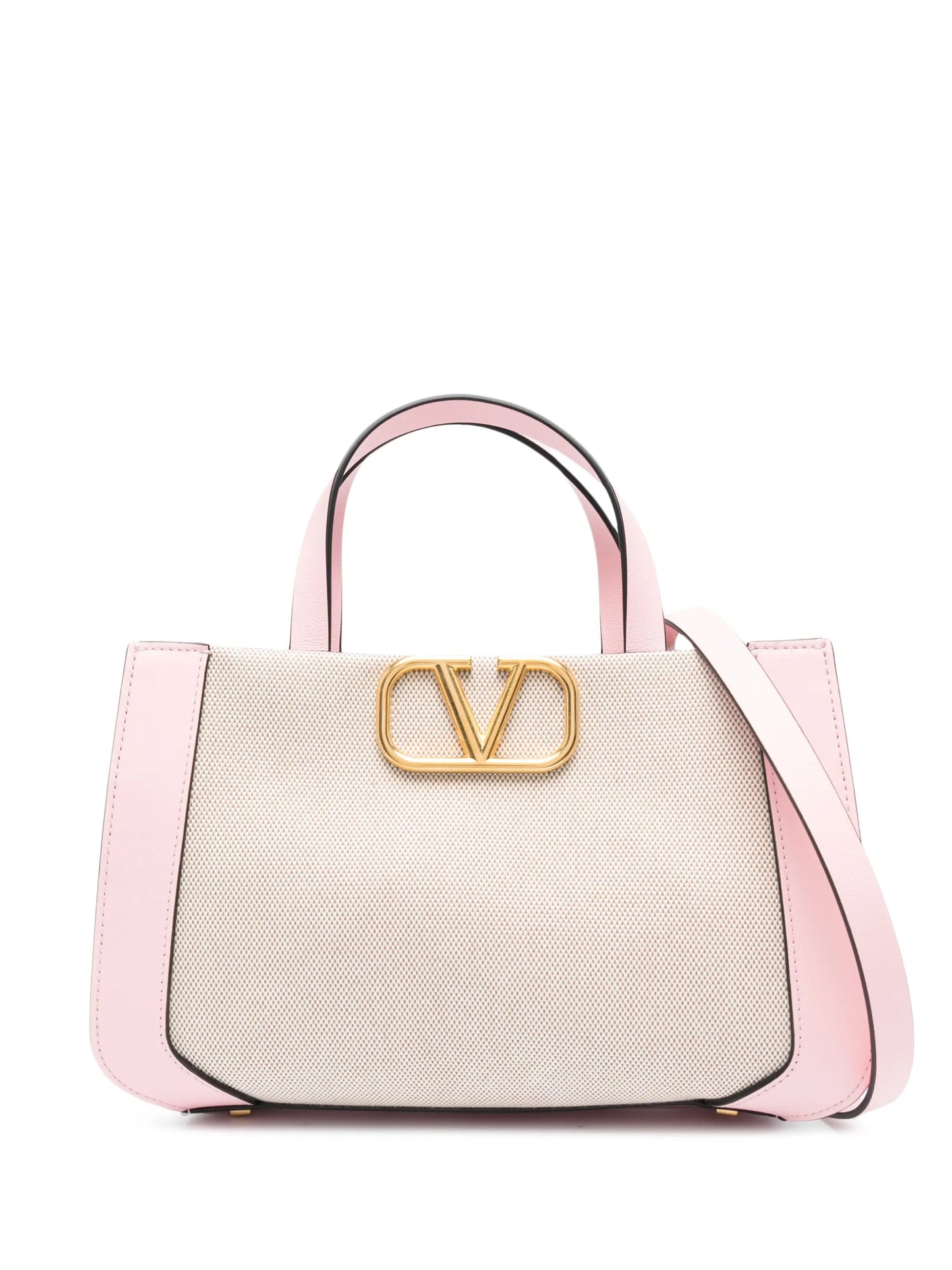 small VLogo Signature canvas tote bag