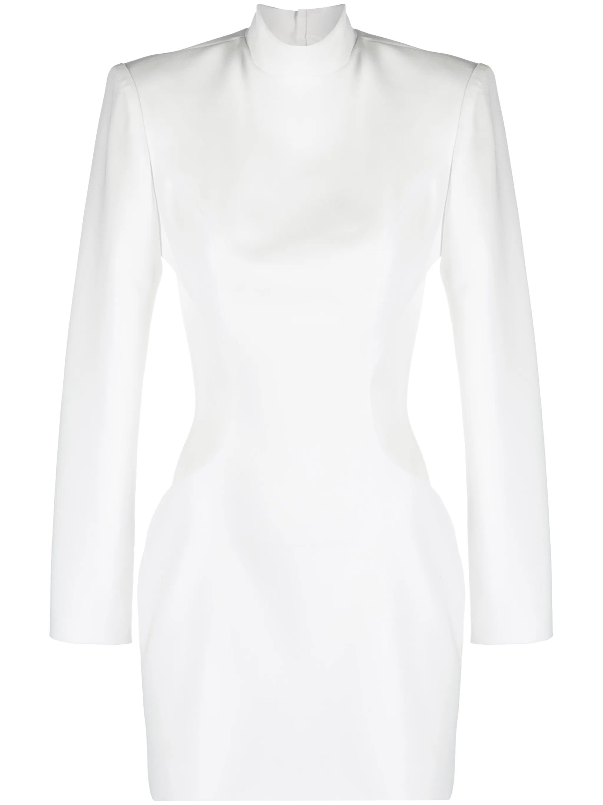 roll neck cut-out minidress