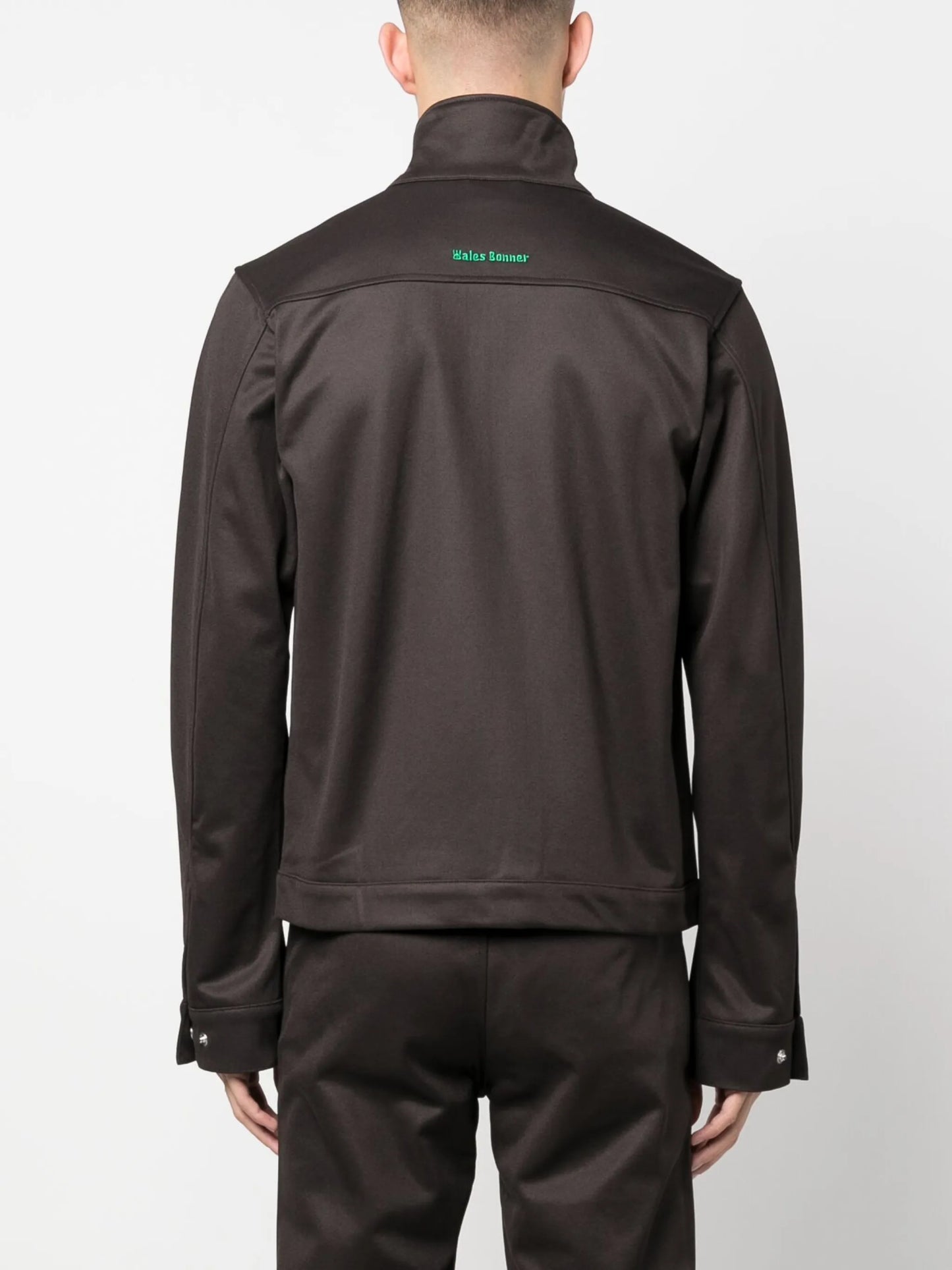 x Wales Bonner embroidered trefoil zipped jacket