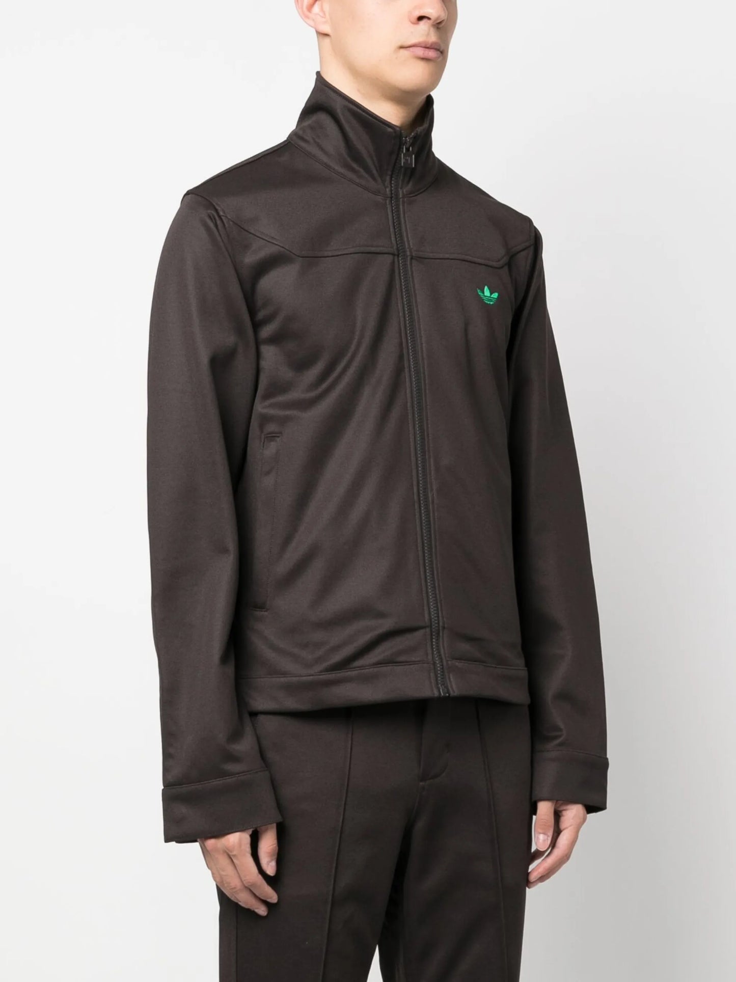 x Wales Bonner embroidered trefoil zipped jacket