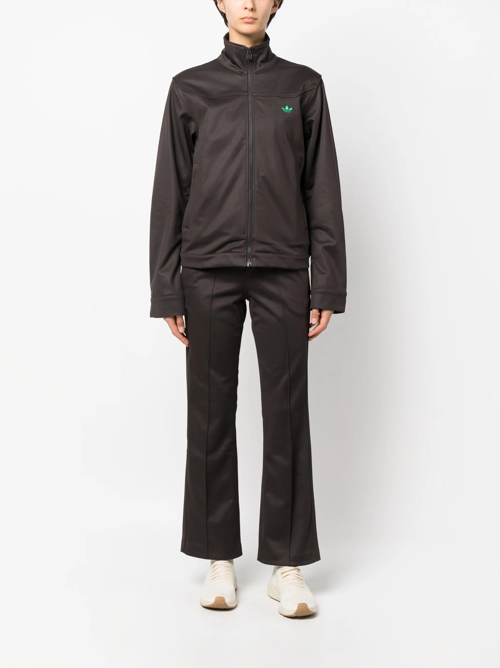 x Wales Bonner embroidered trefoil zipped jacket