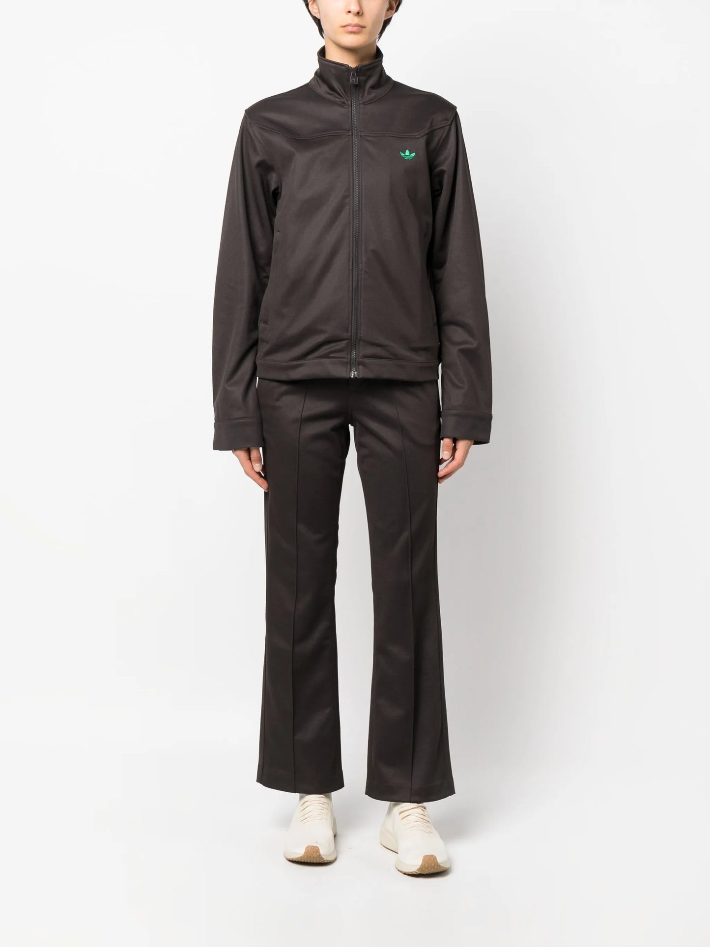 x Wales Bonner embroidered trefoil zipped jacket