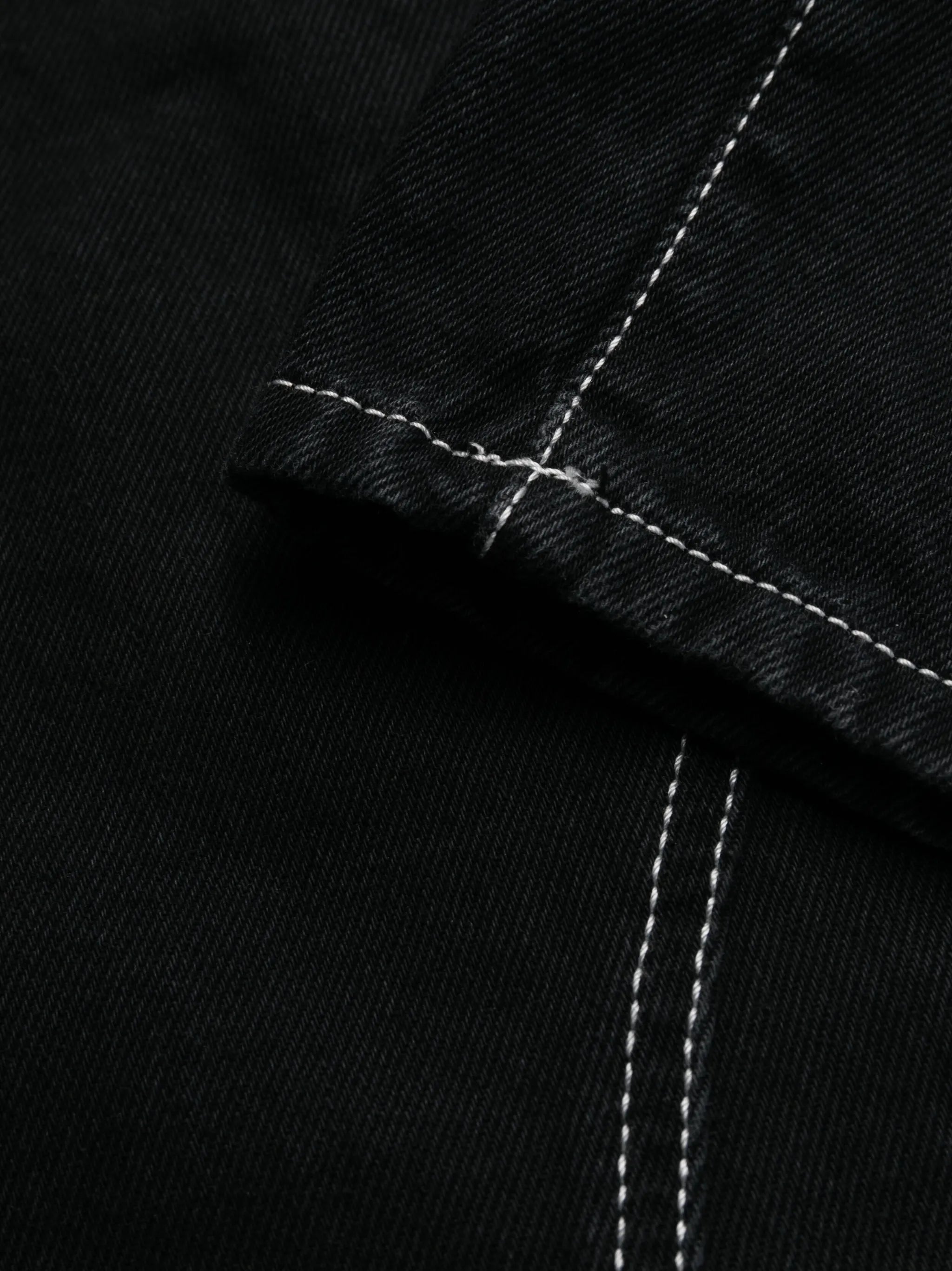 contrast-stitch wide-leg jeans
