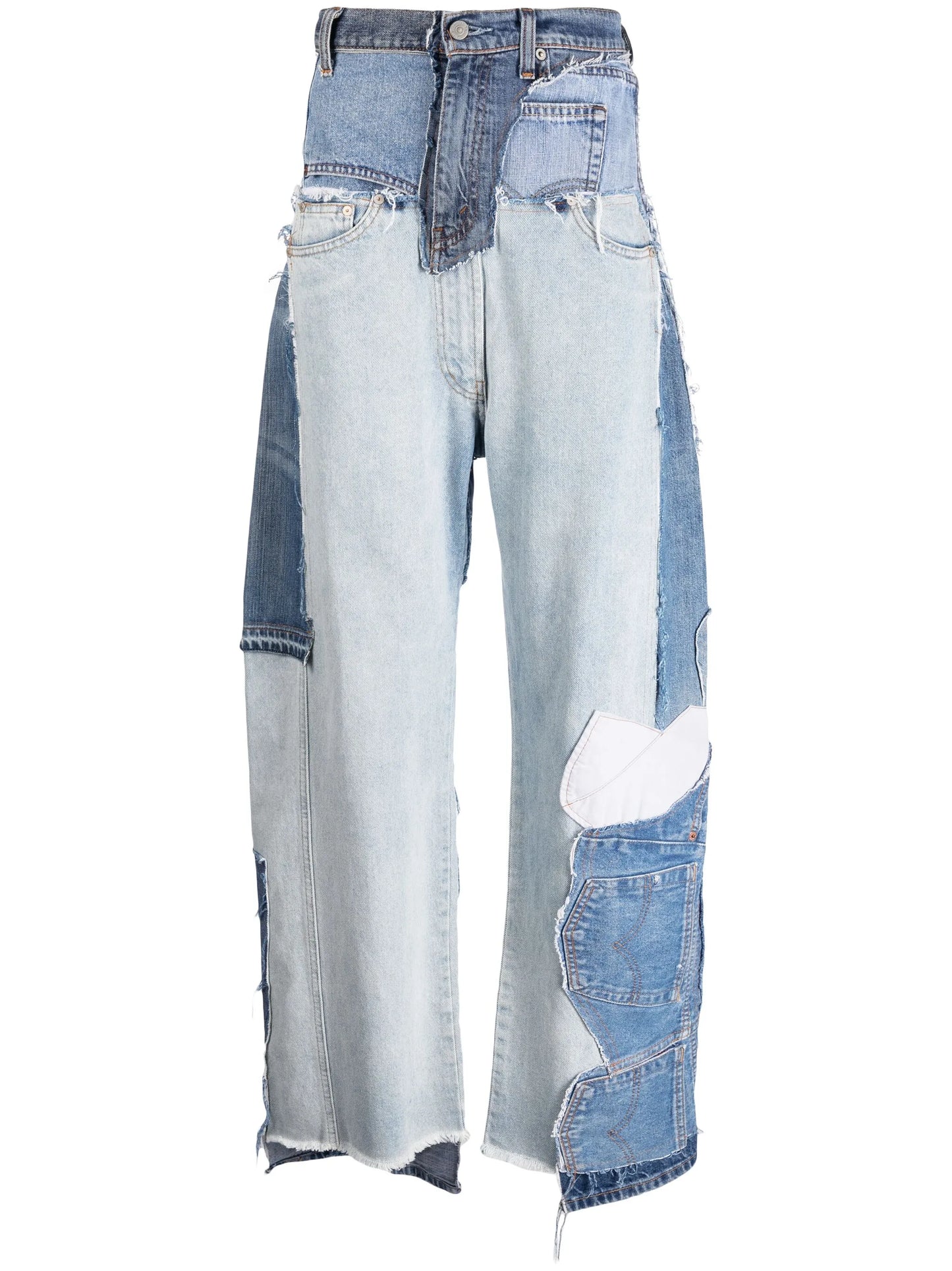 Upcycled wide-leg jeans