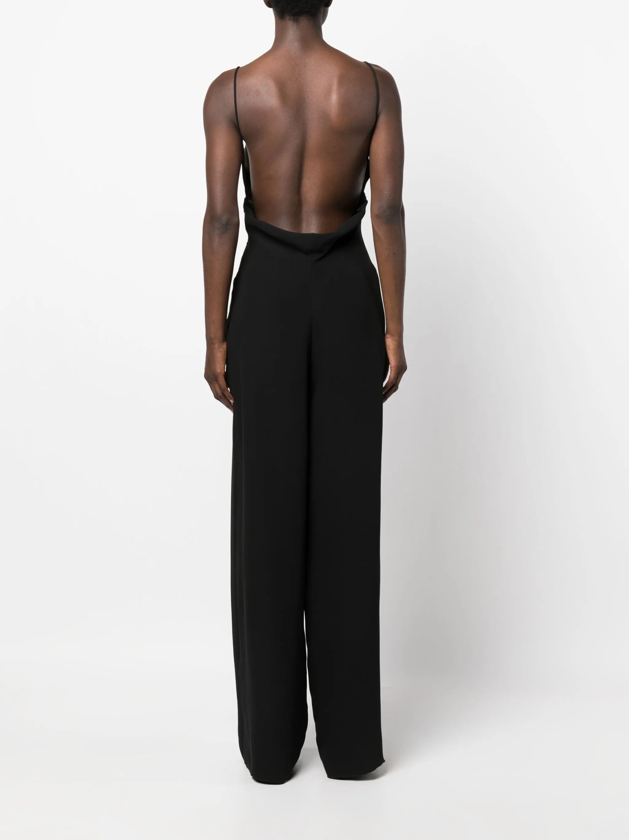 V-neck sleeveless jumpsuit
