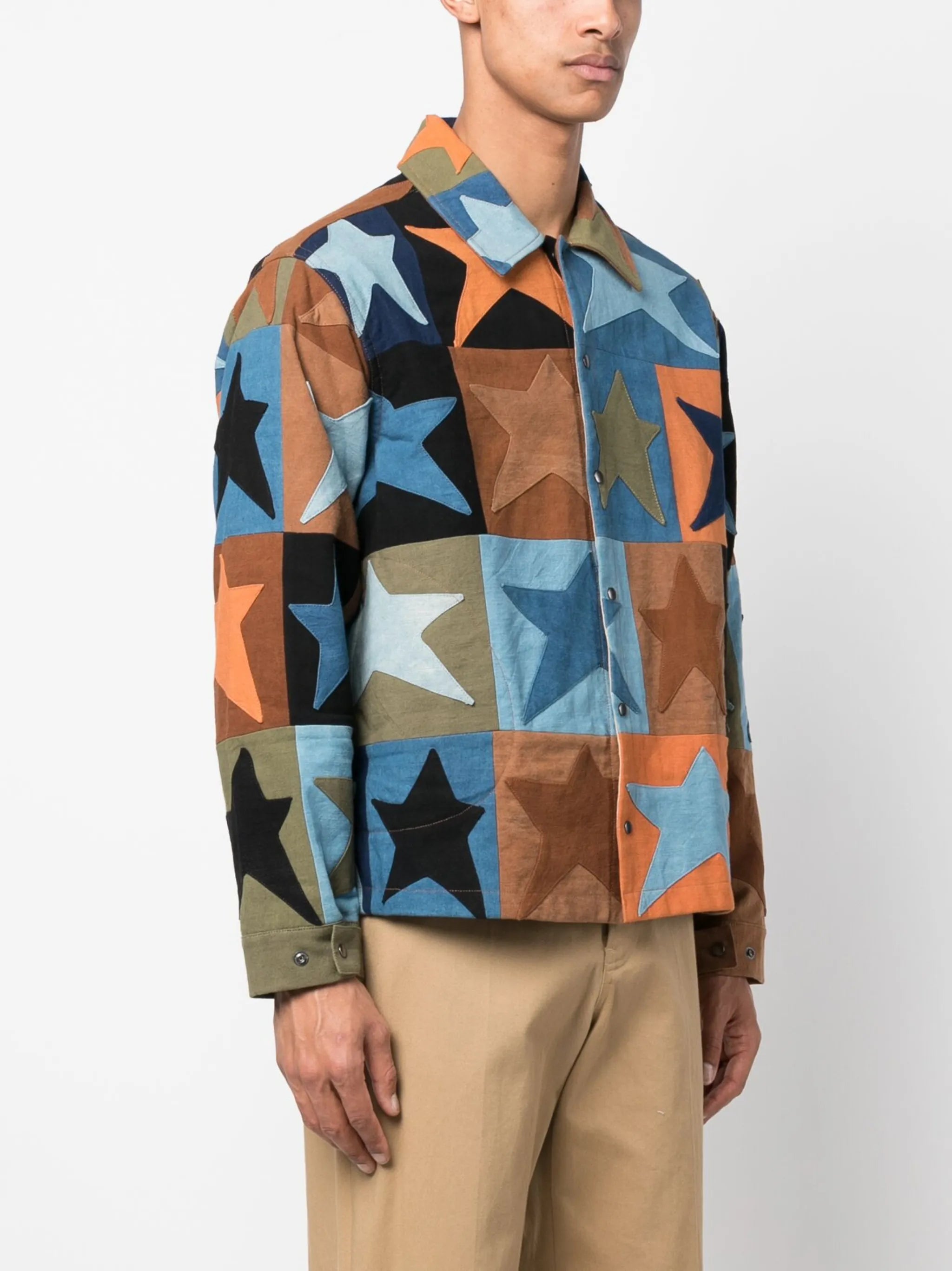 star-print bomber jacket
