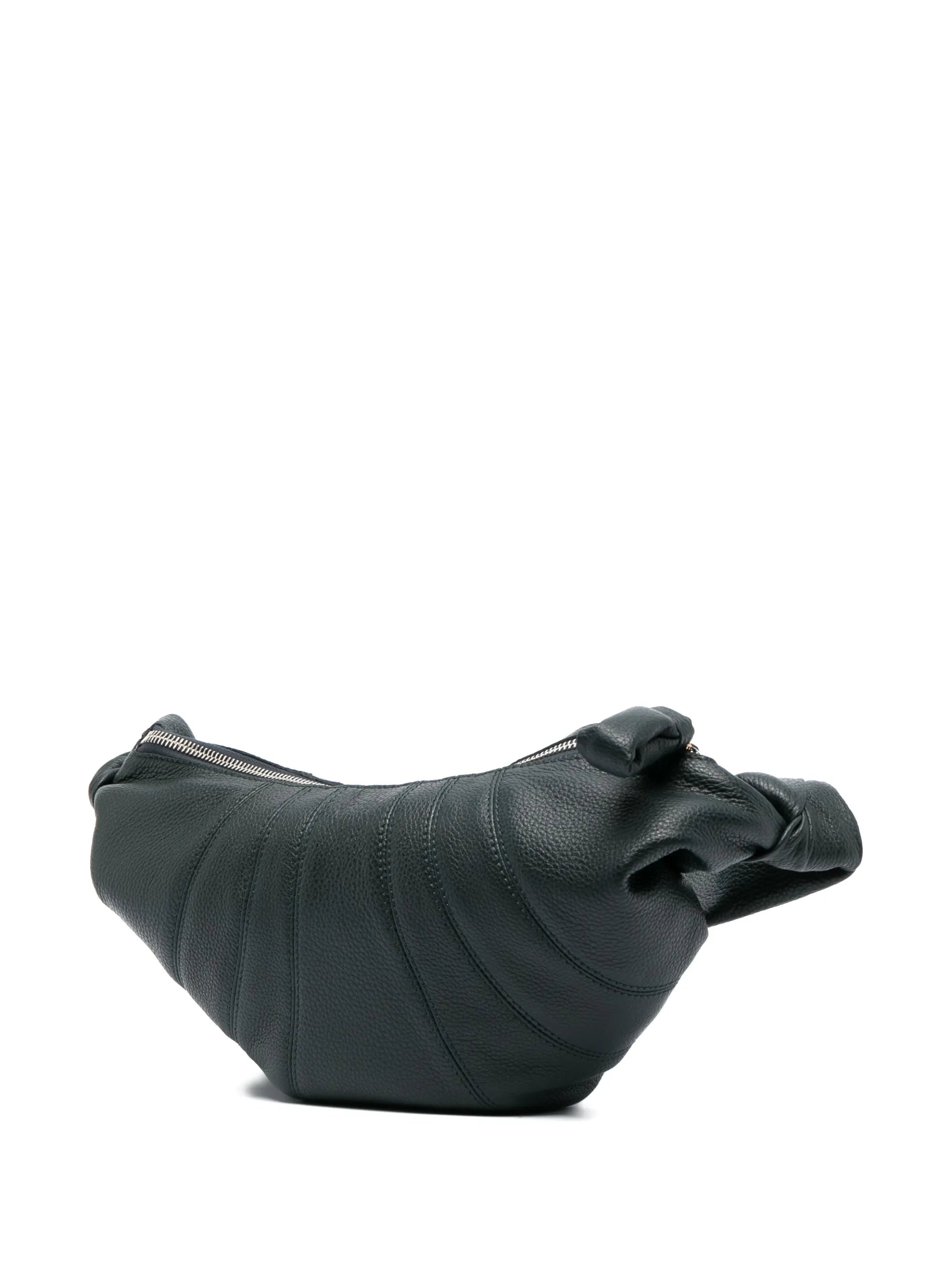 Croissant leather shoulder bag