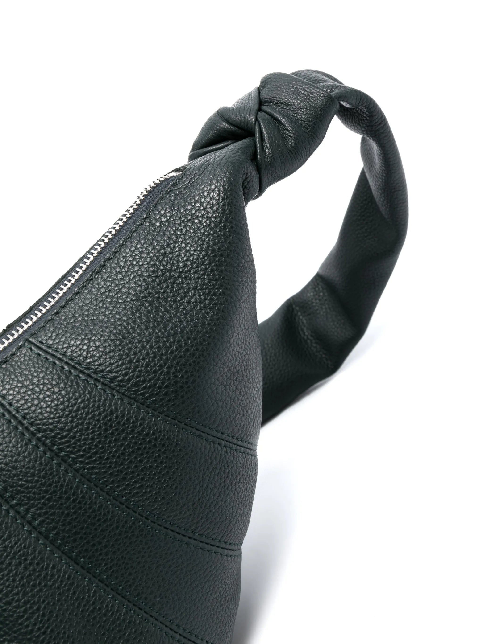 Croissant leather shoulder bag