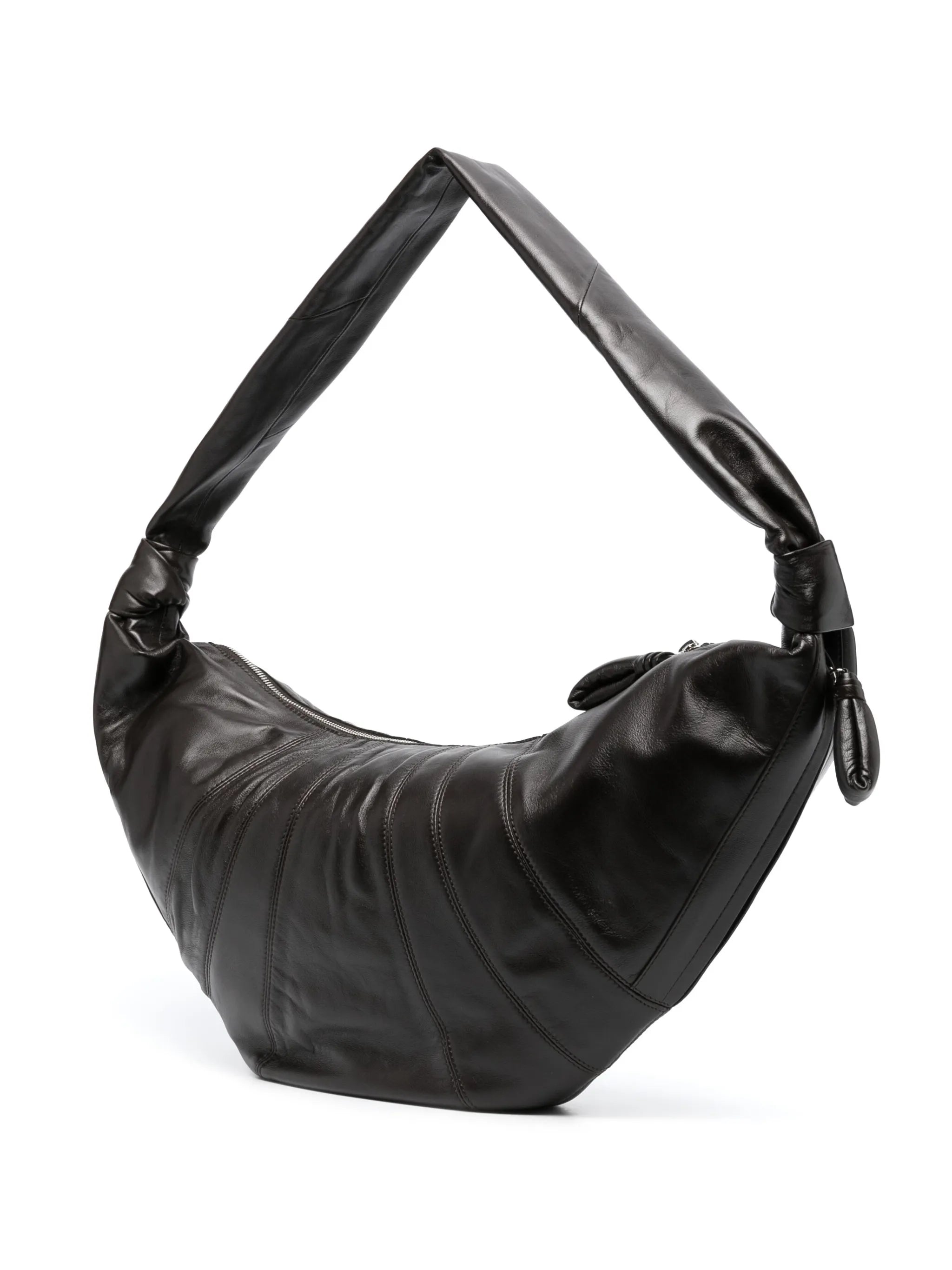 large Croissant leather shoulder bag