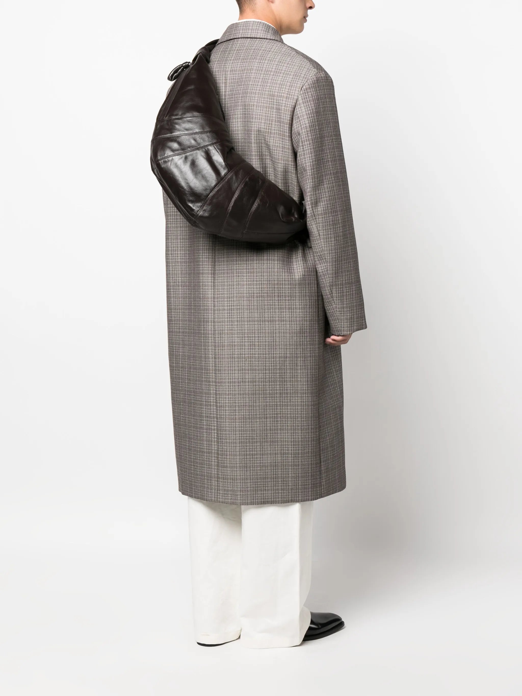 large Croissant leather shoulder bag